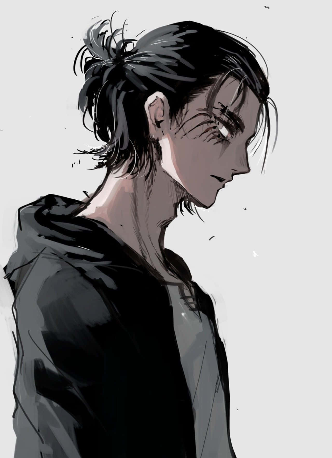 Side View Of Eren Yeager Pfp Background