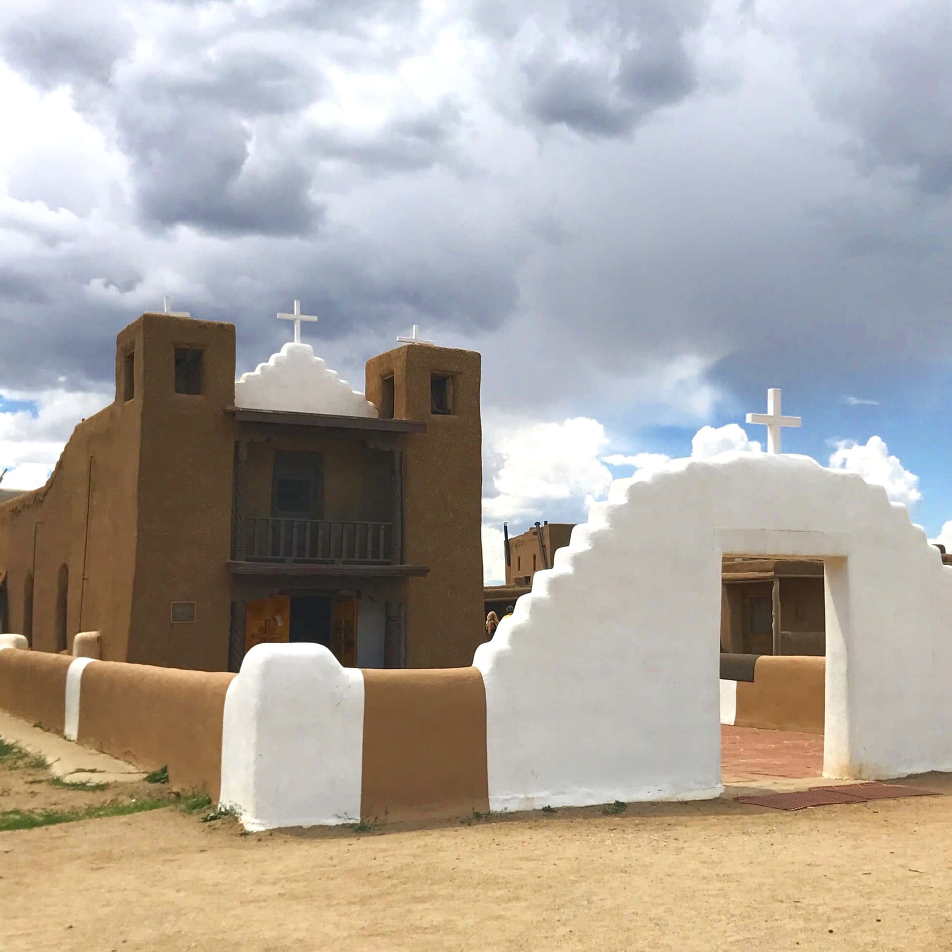 Side View Of San Geronimo Chapel In Taos Pueblo
