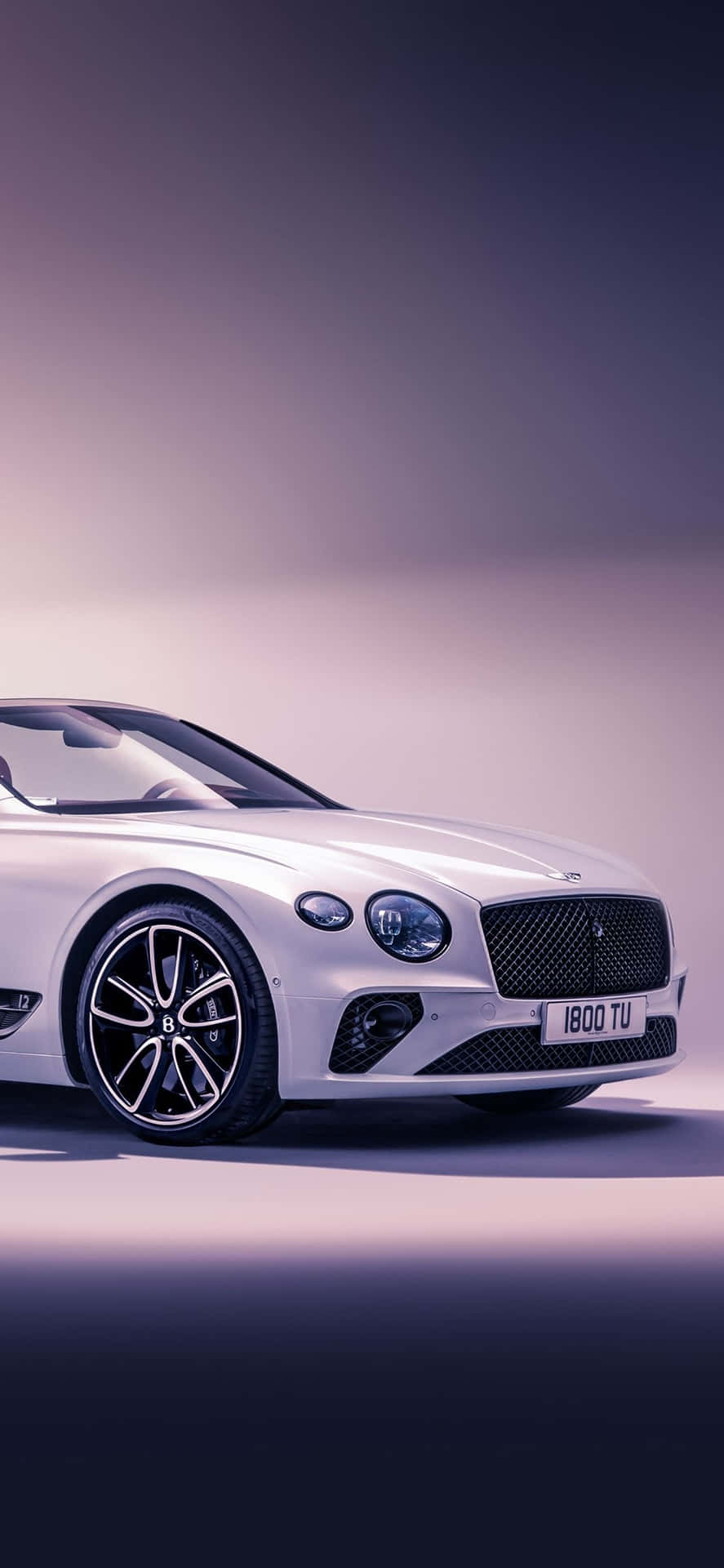Side View Of White Bentley Iphone Background