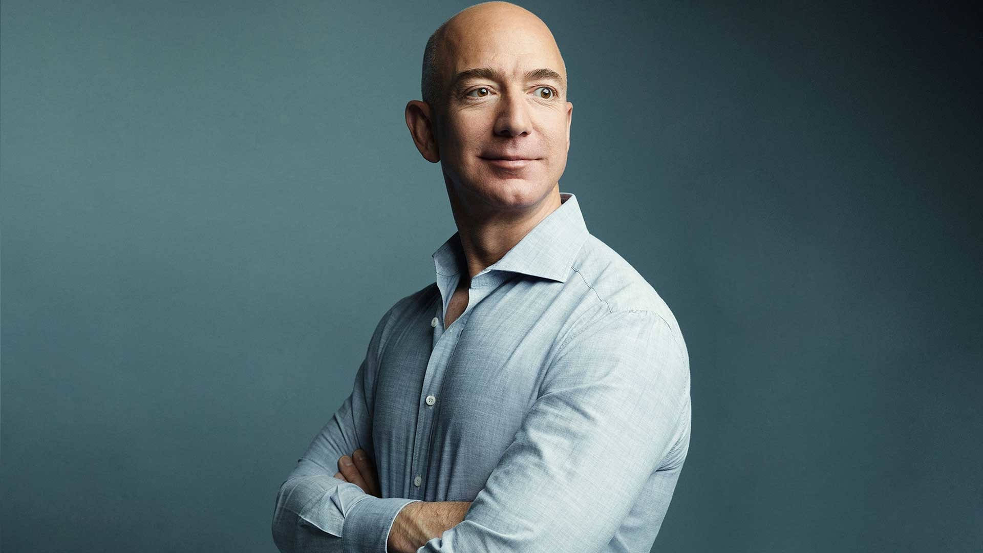 Side-view Portrait Of Jeff Bezos Background