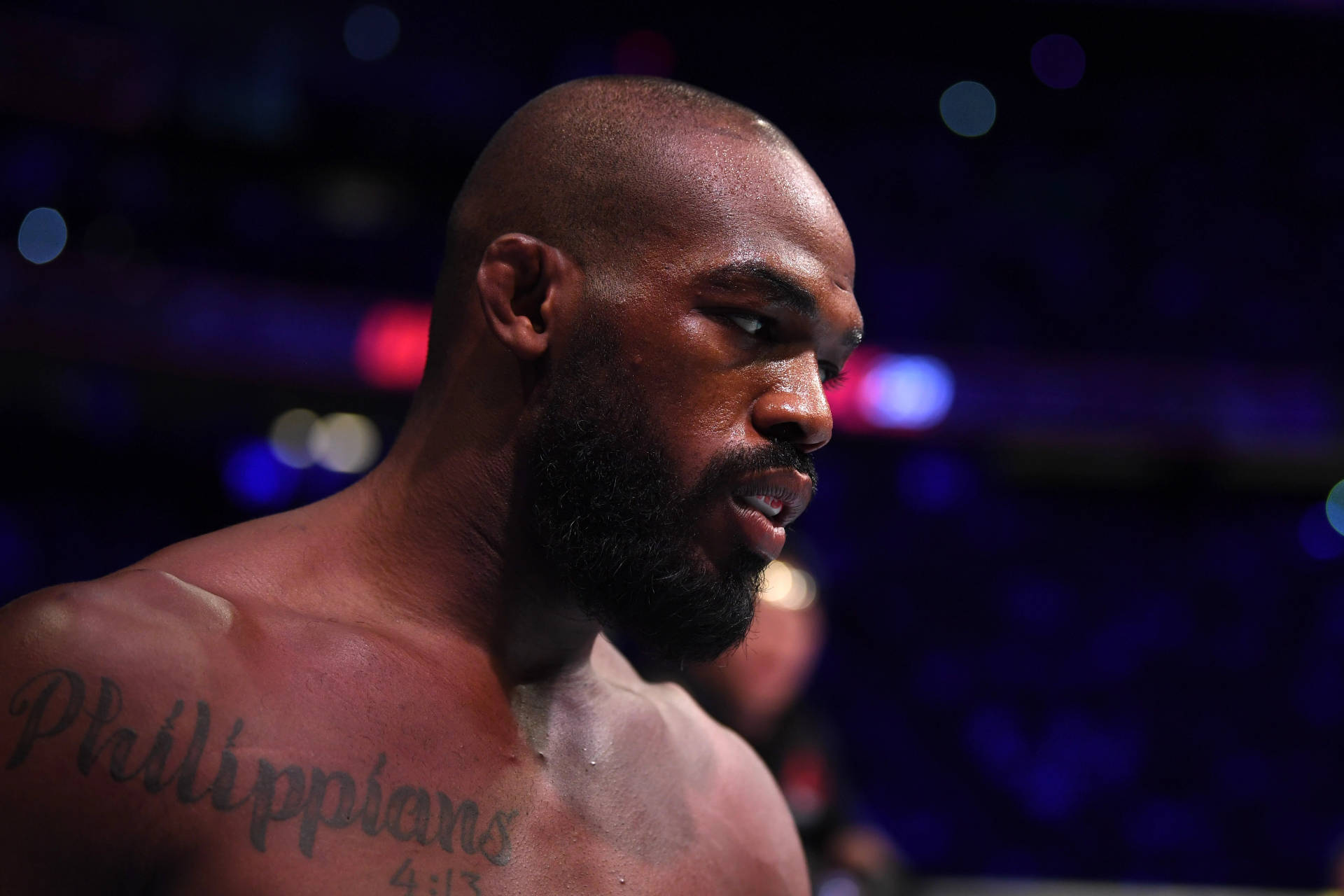 Side View Shot Of Jon Jones Background