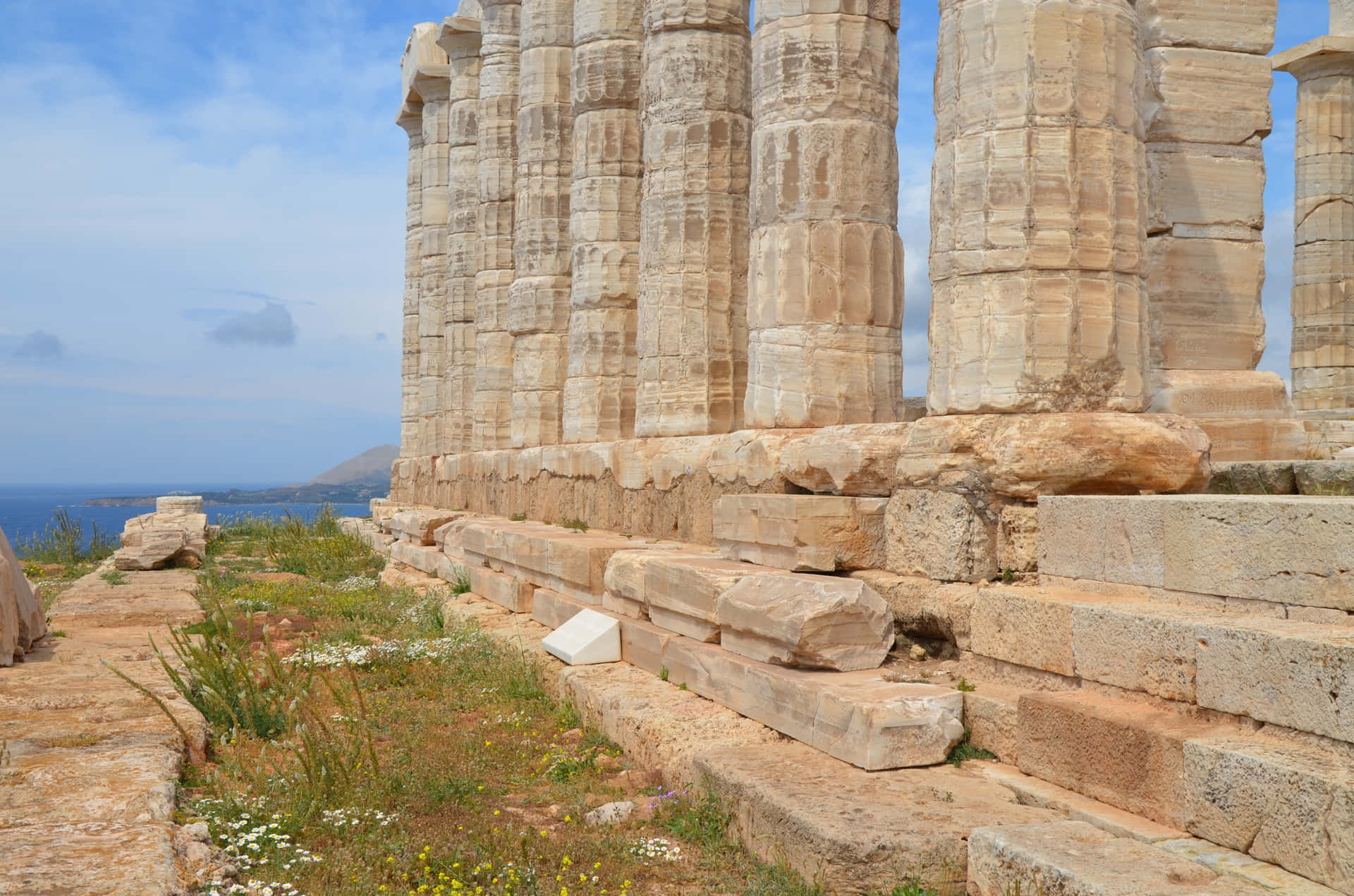 Side View Temple Of Poseidon
