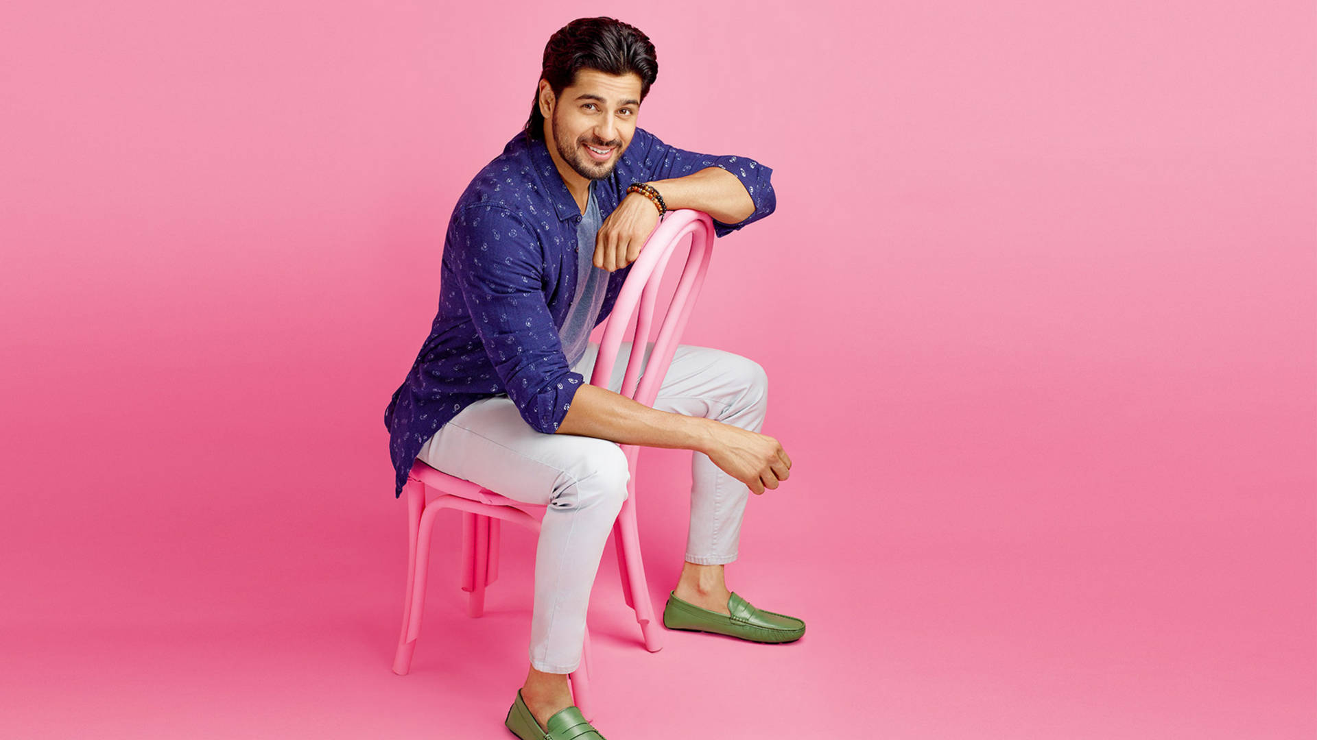 Sidharth Malhotra Pink Chair Background