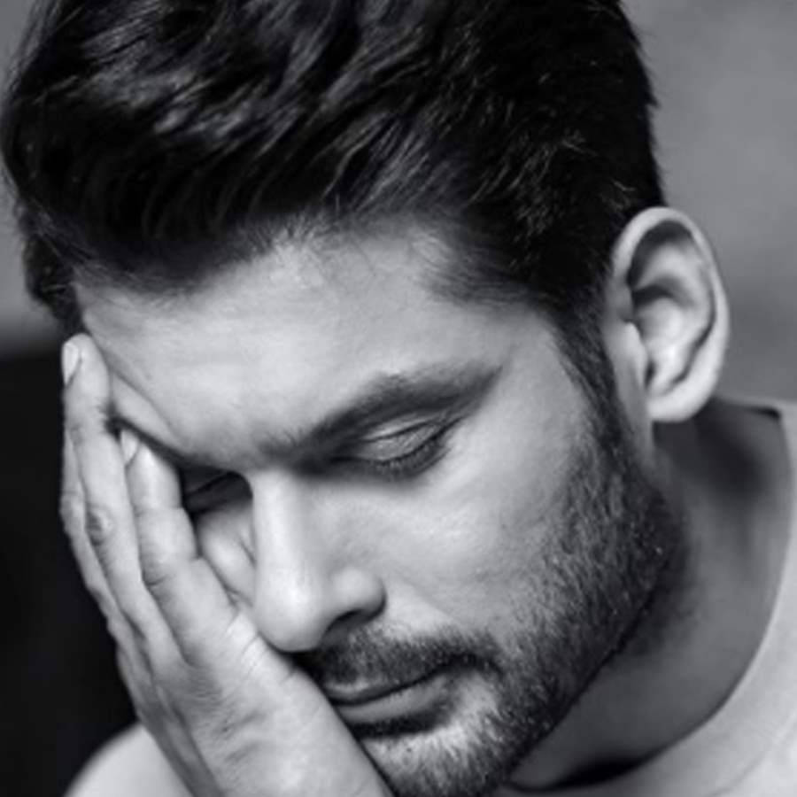 Sidharth Shukla Grayscale Close-up