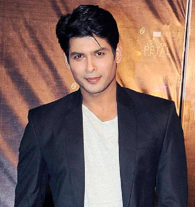 Sidharth Shukla In Black Suit Background