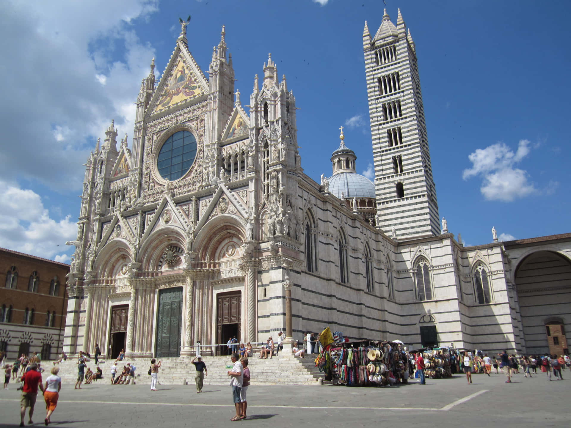 Siena Cathedral In Tuscany Italy Background