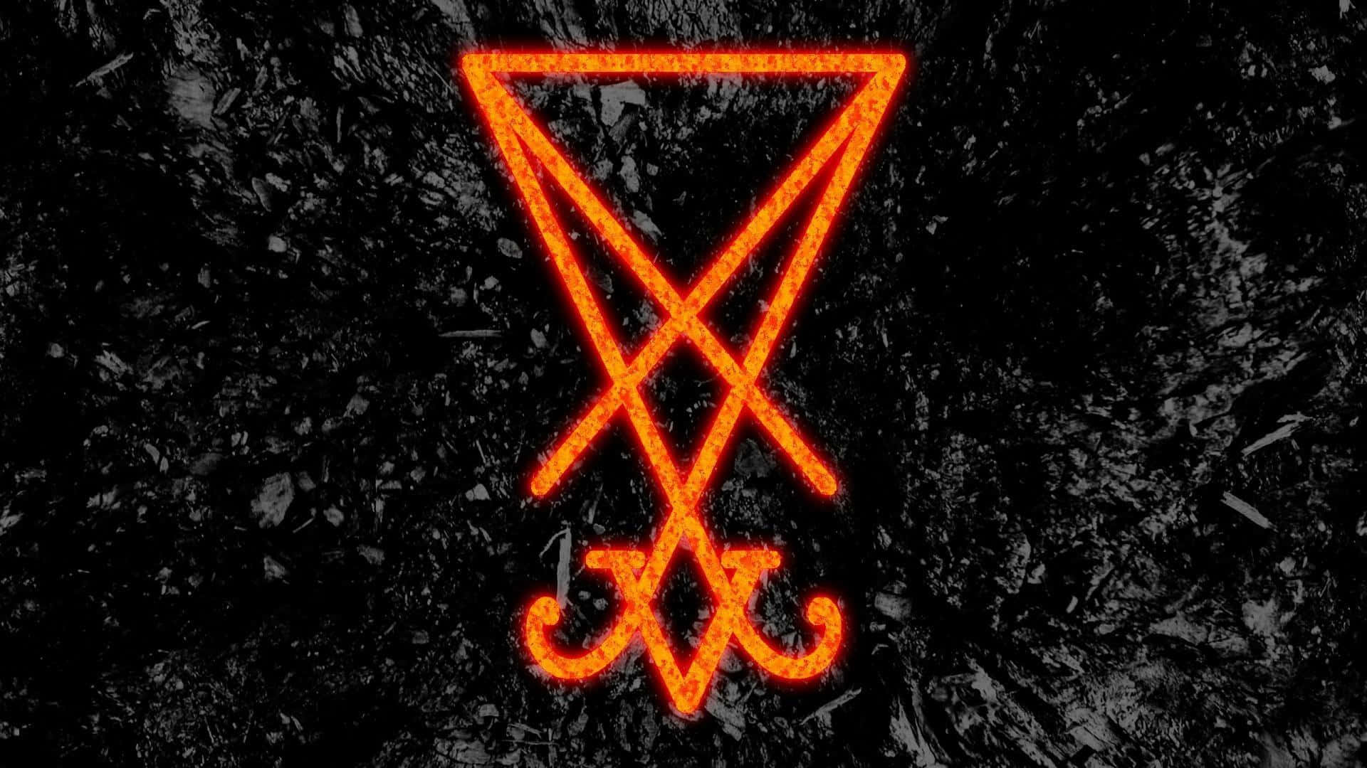 Sigil_of_ Lucifer_ Orange_ Glow Background
