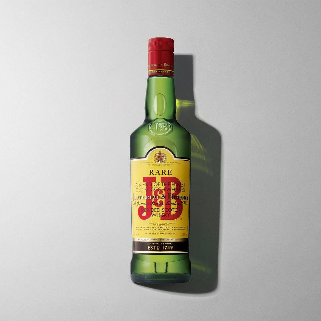 Signature J&b Rare Whisky Bottle Background