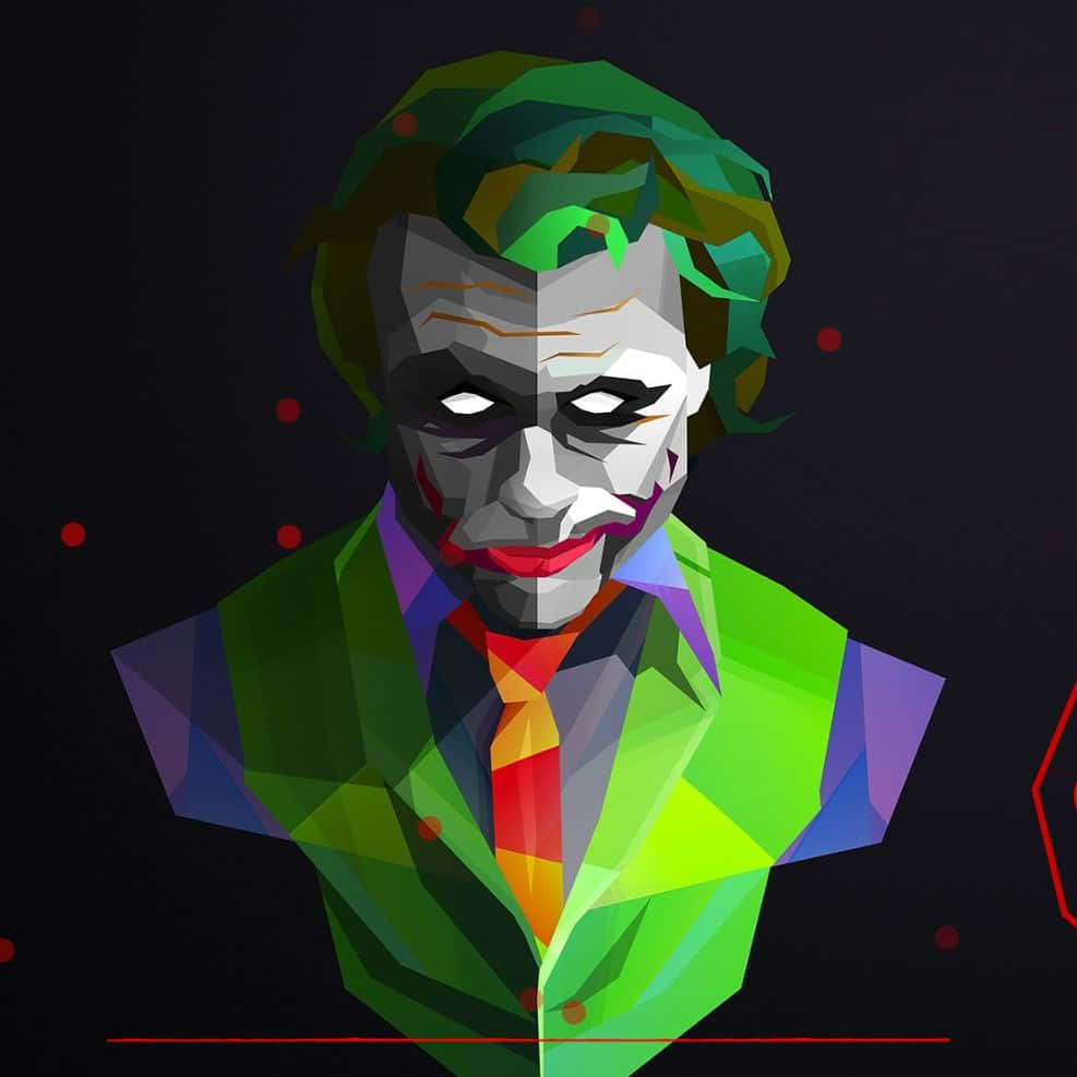 Signature Joker Stare In Reactive Colors Background