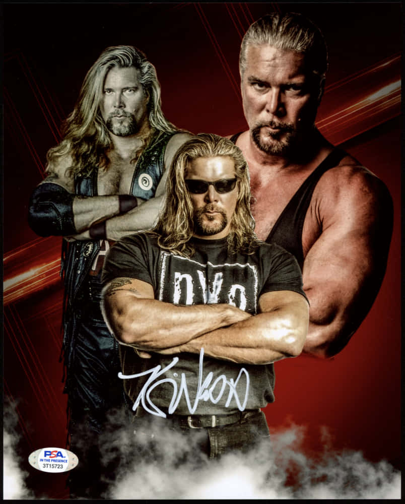 Signed And Edited Photo Of Kevin Nash Background