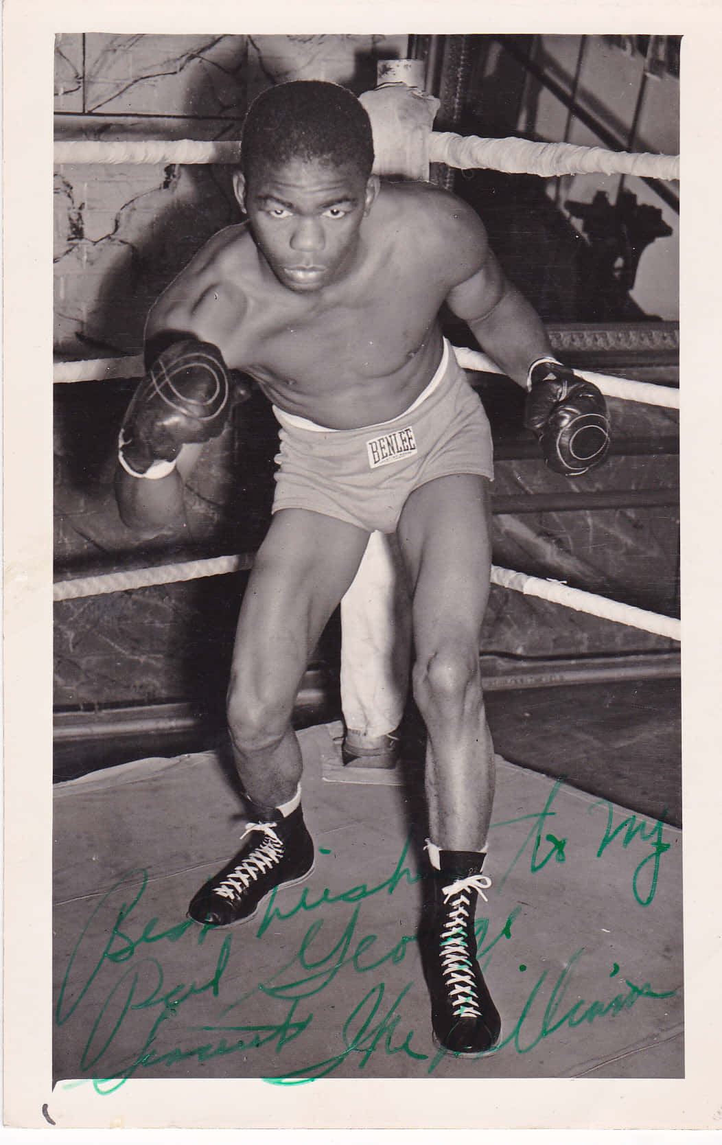 Signed Ike Williams Photograph Background