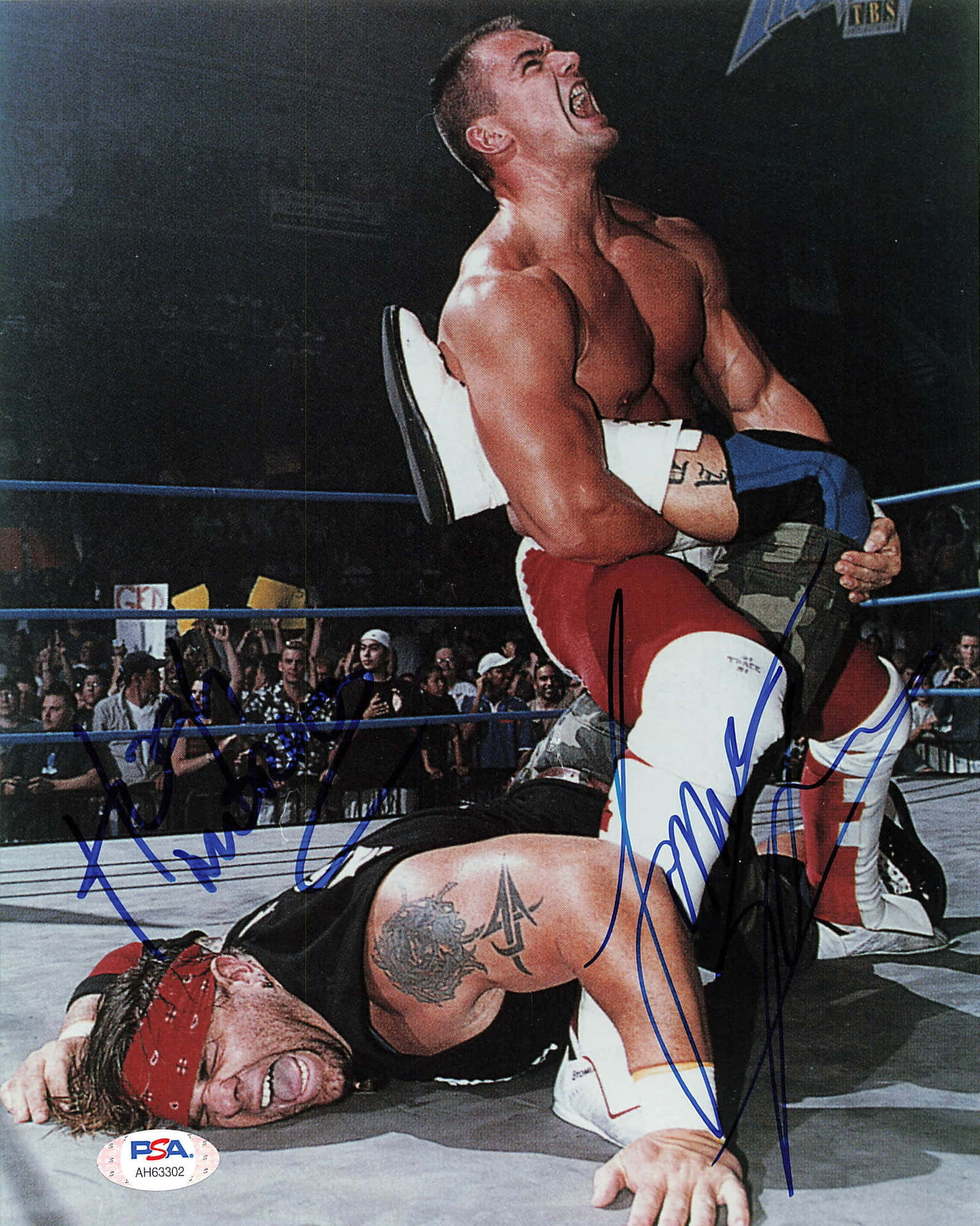 Signed Lance Storm Versus Boston Crab Background