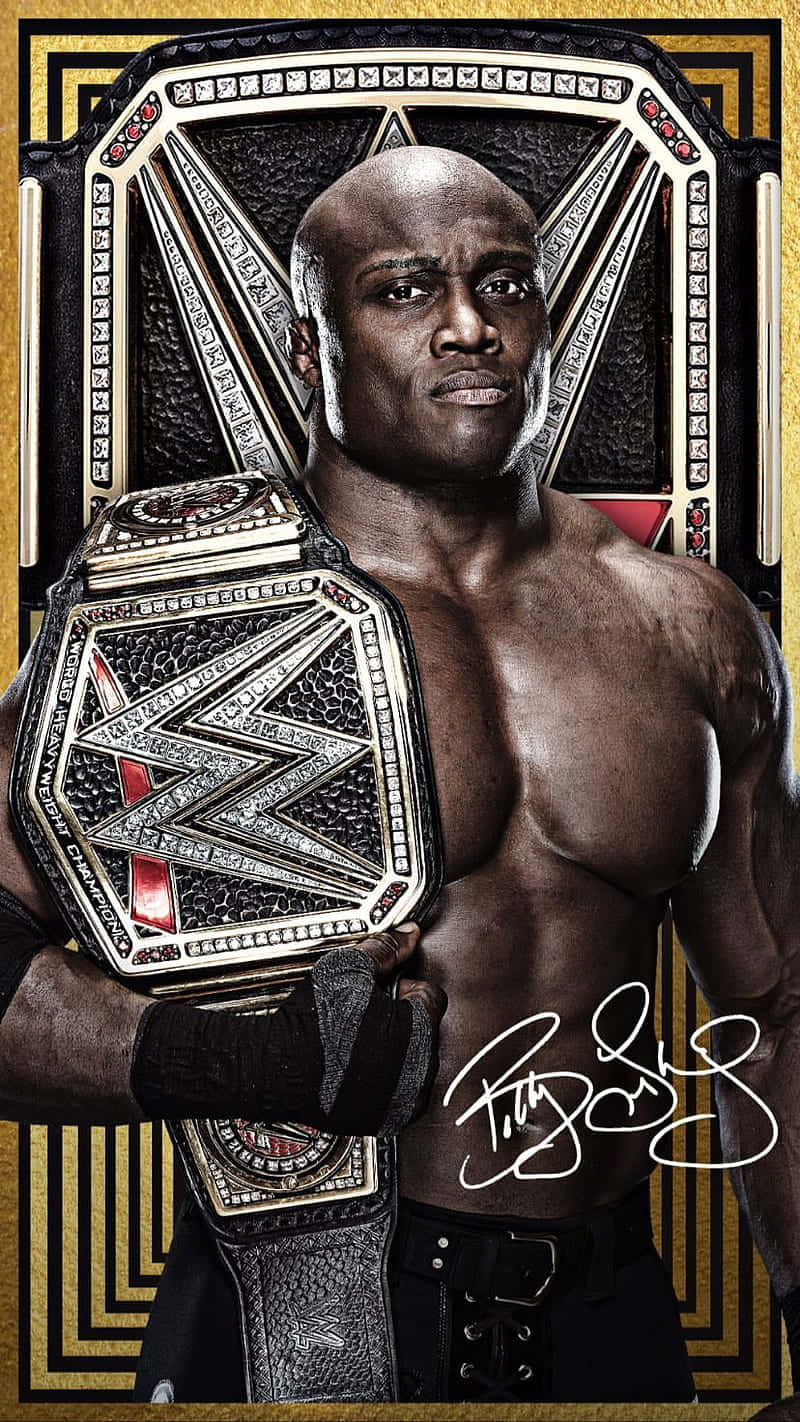 Signed Photo Of Bobby Lashley Background