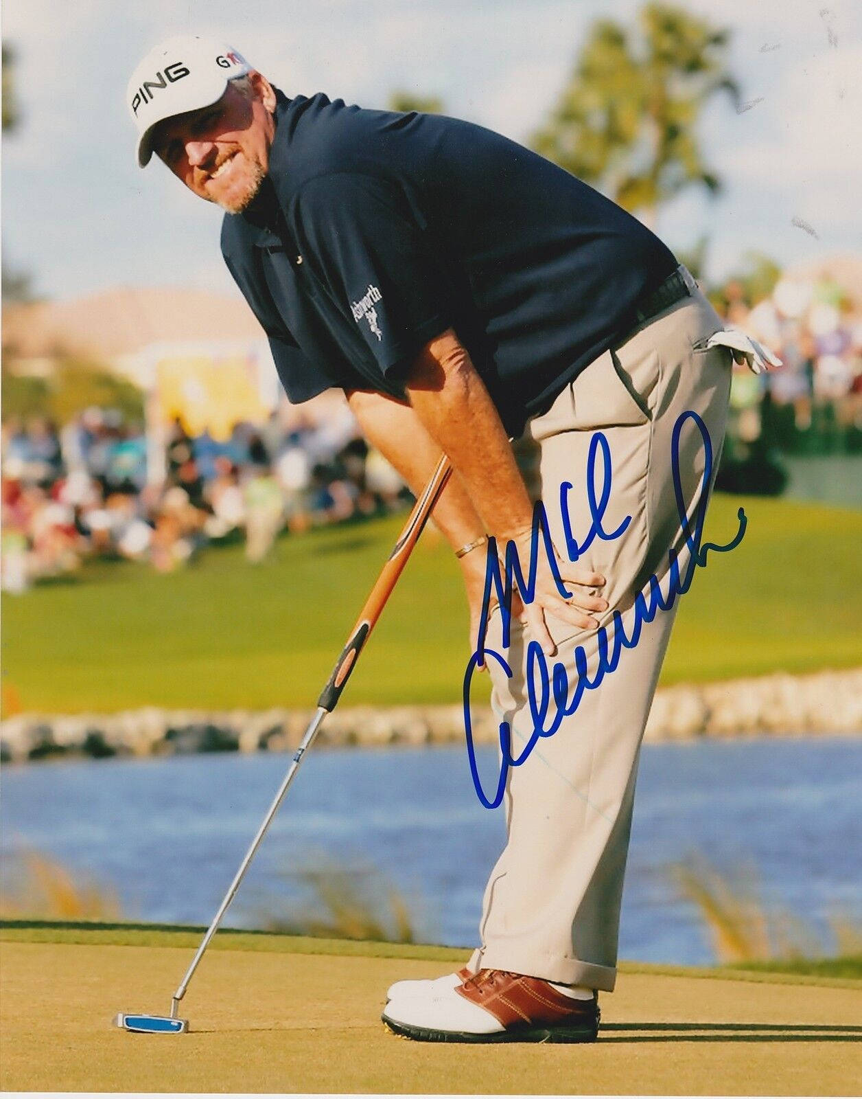 Signed Photograph Of Mark Calcavecchia Background