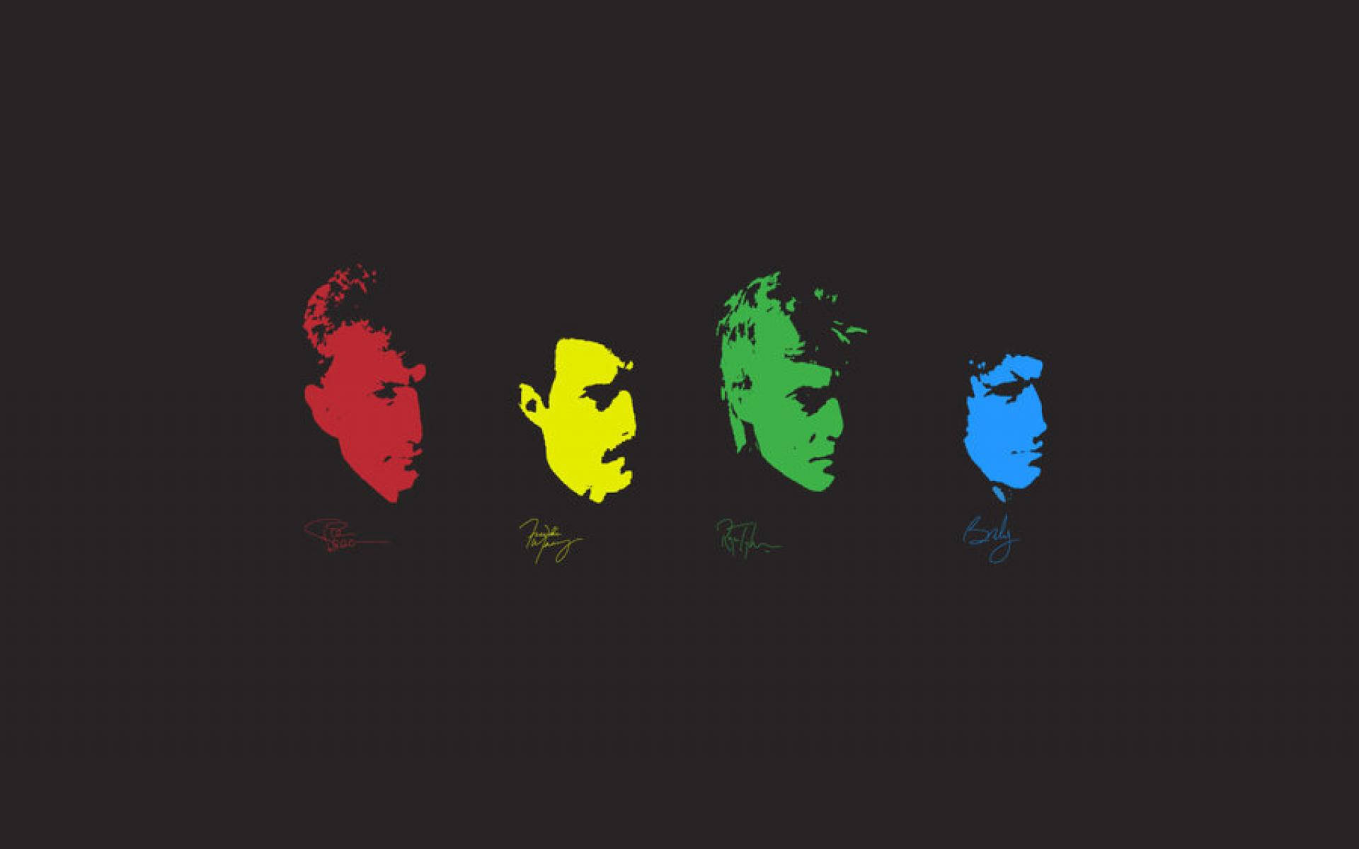Signed Queen Portrait In Different Colour Background
