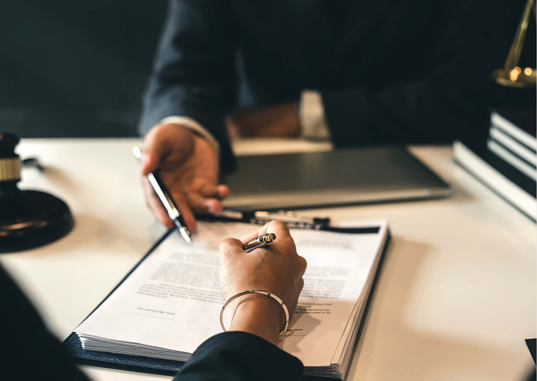 Signing Of Contract Paper Background