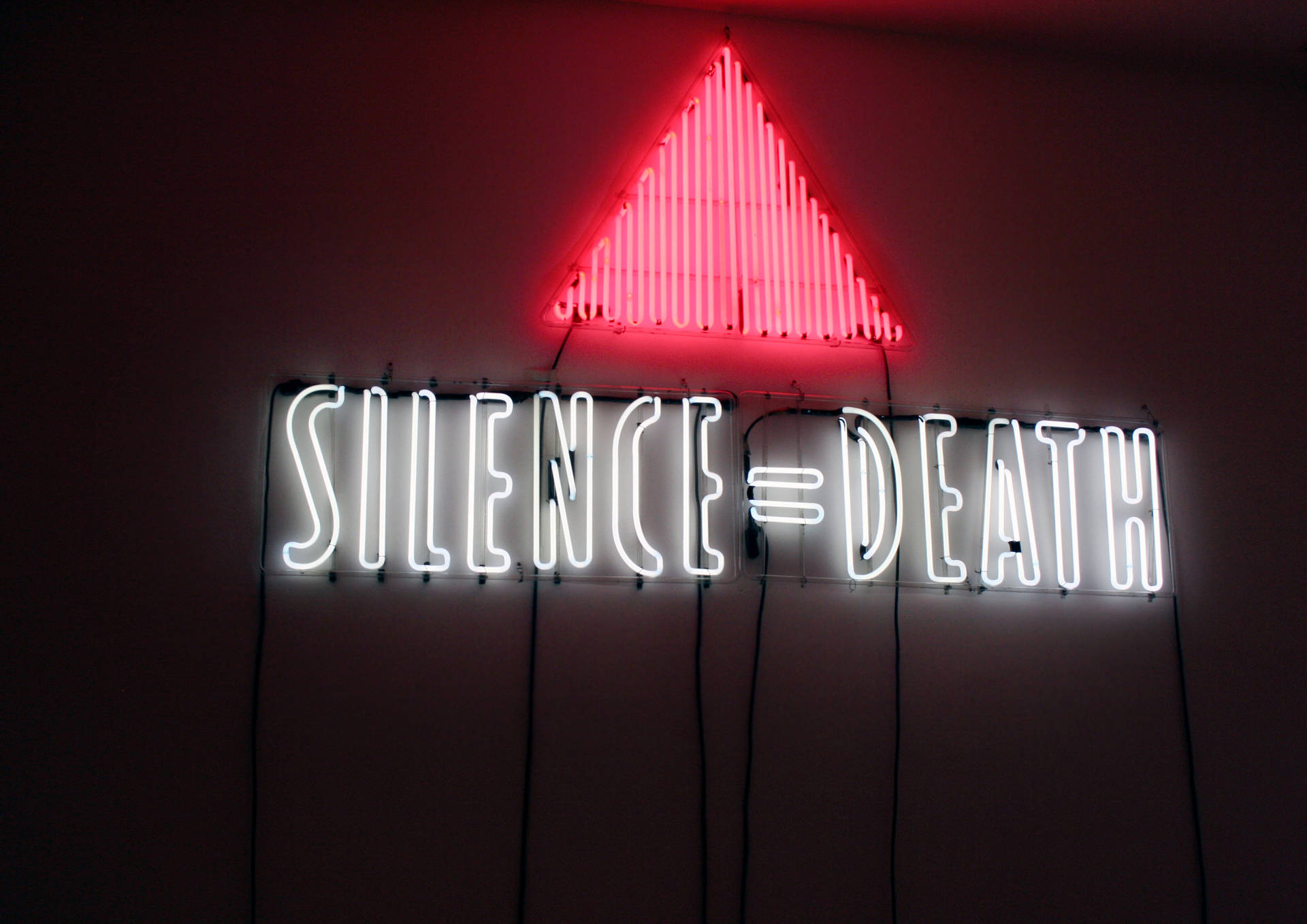 Silence Death White Neon Aesthetic Background