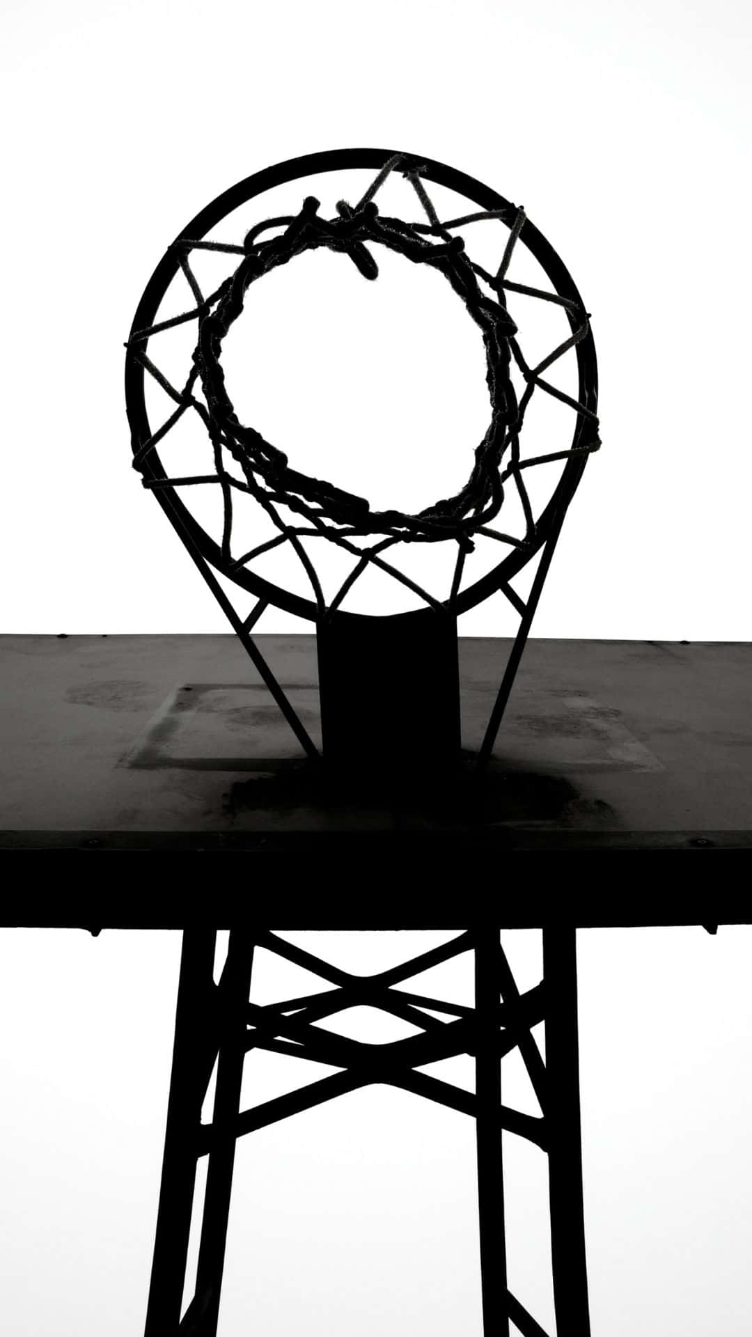 Silhouette Basketball Hoop Backboard Background