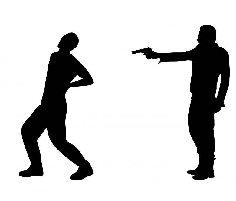 Silhouette Crime Shooting Background