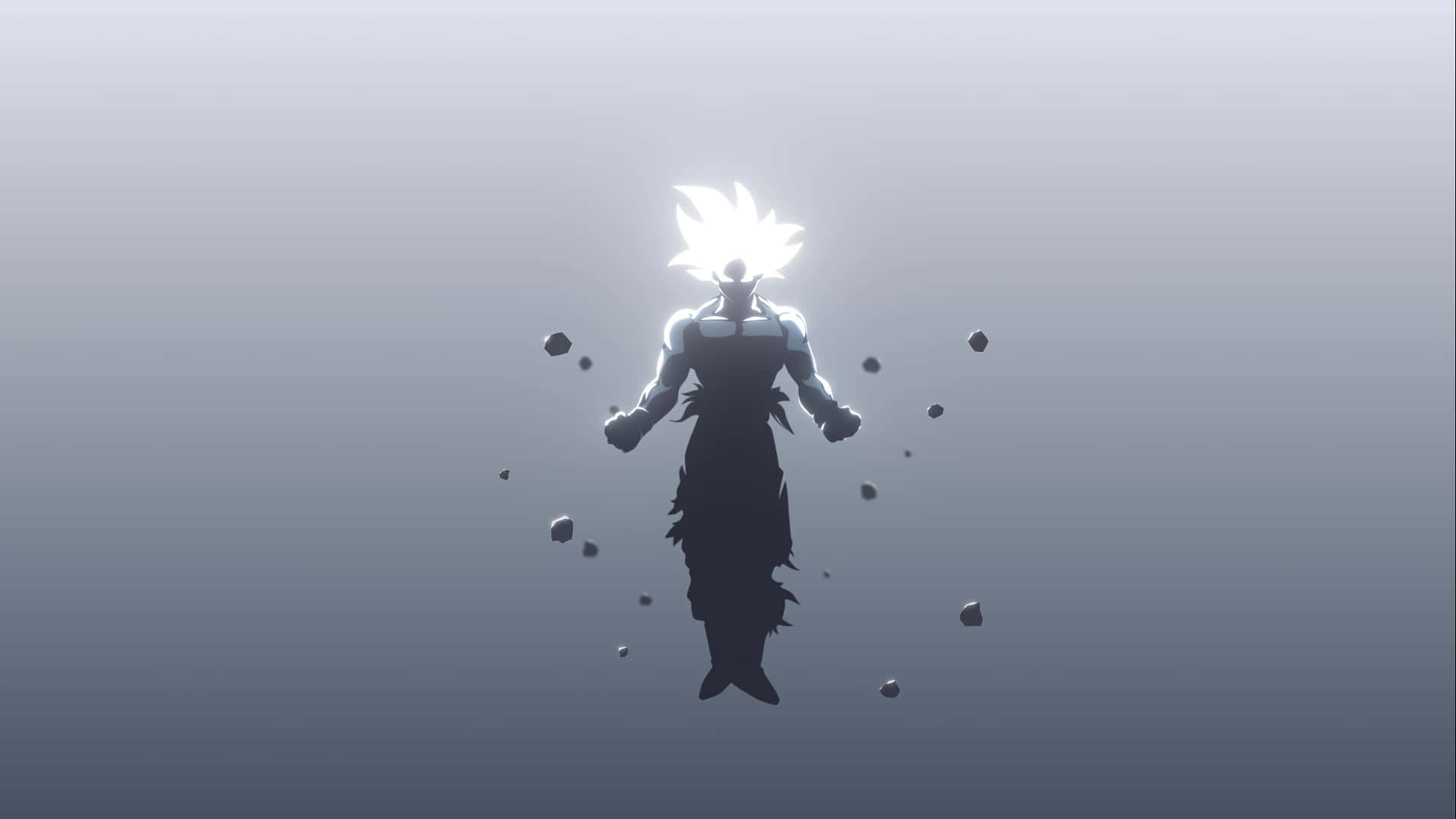 Silhouette Dragon Ball Goku Ultra Instinct Background