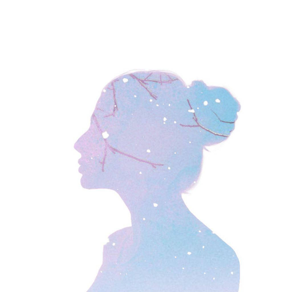 Silhouette If Snow Girl Aesthetic Background