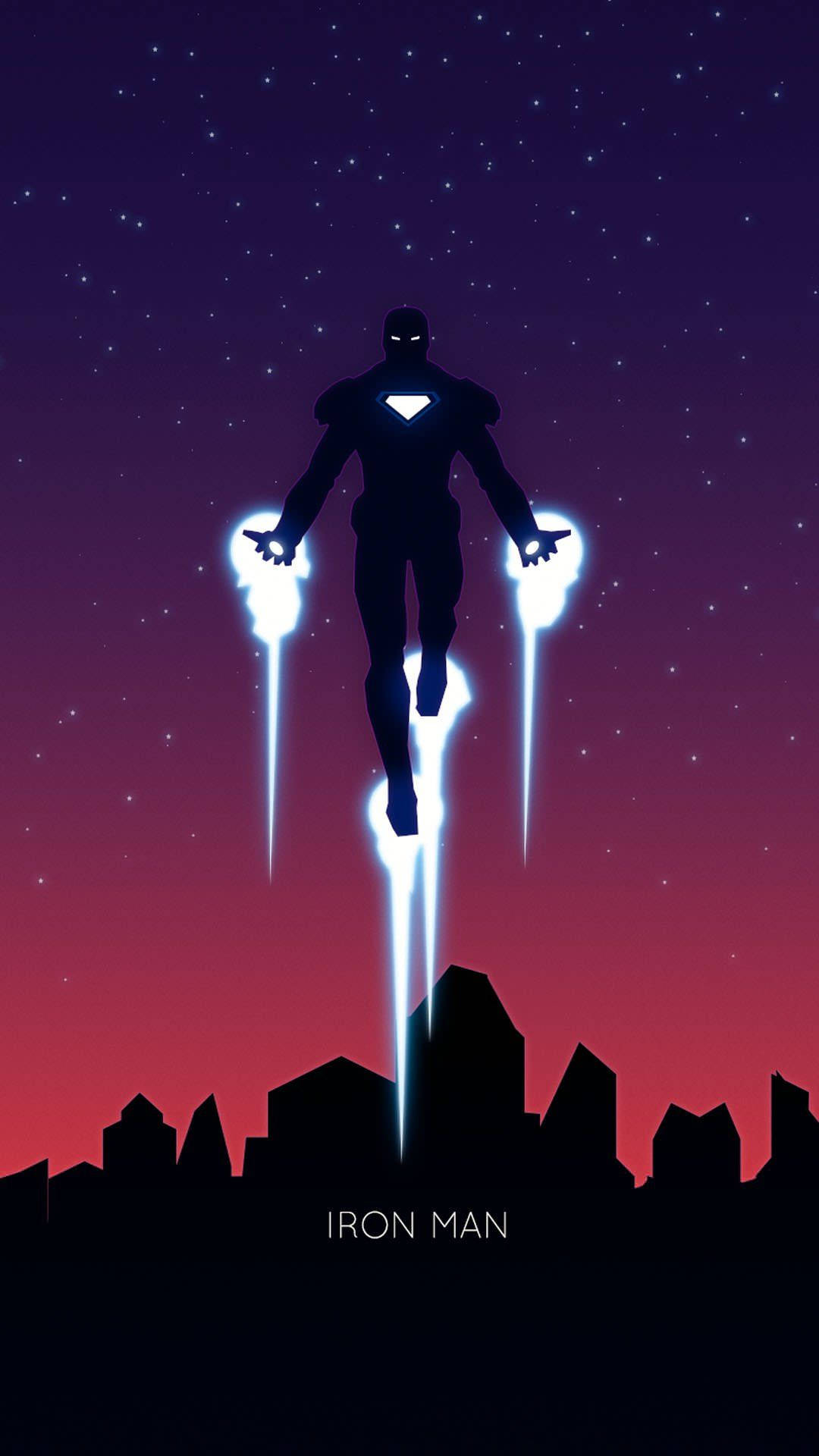 Silhouette Iron Man Phone Background