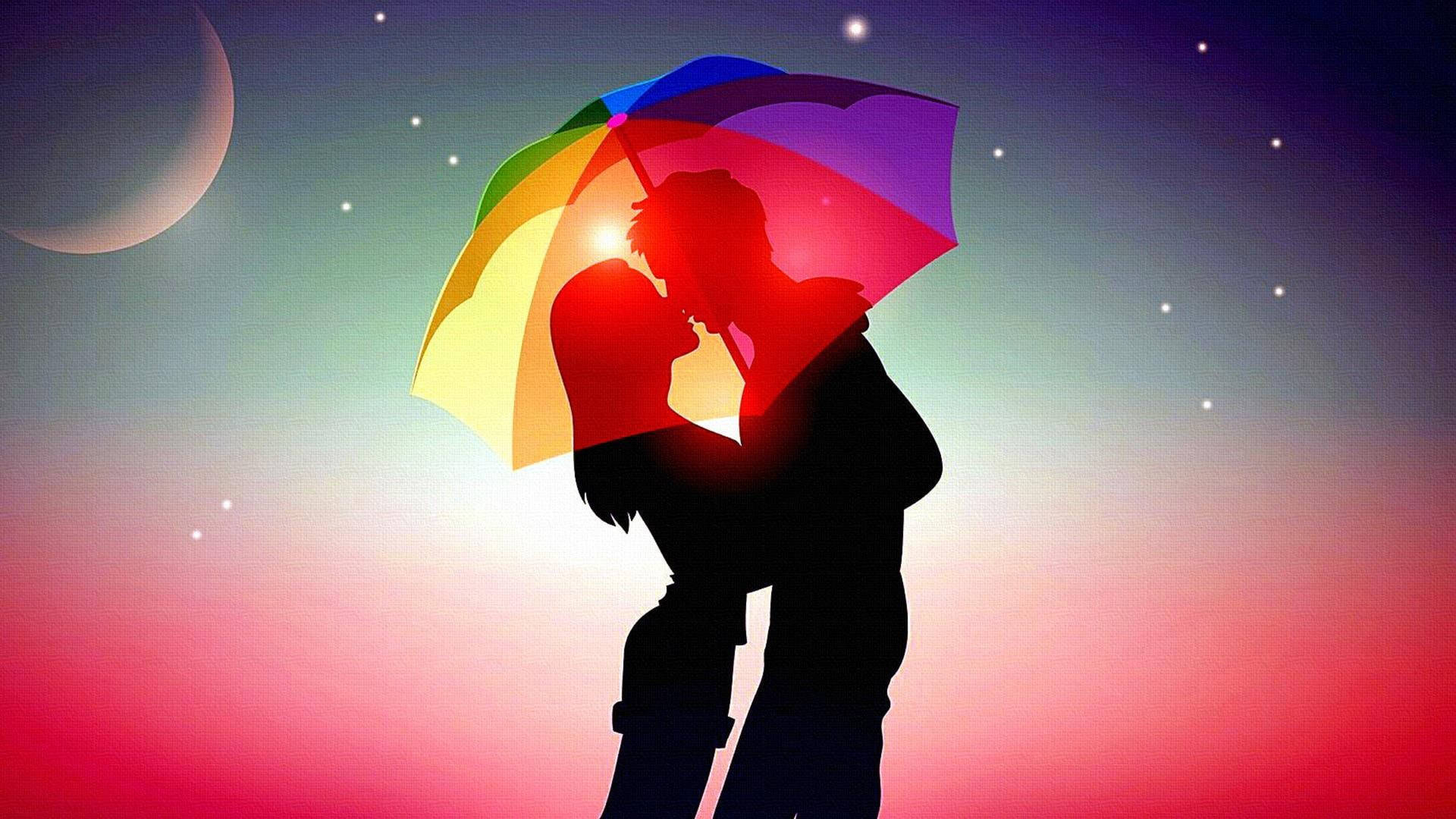 Silhouette Lovers Google Meet Background Background