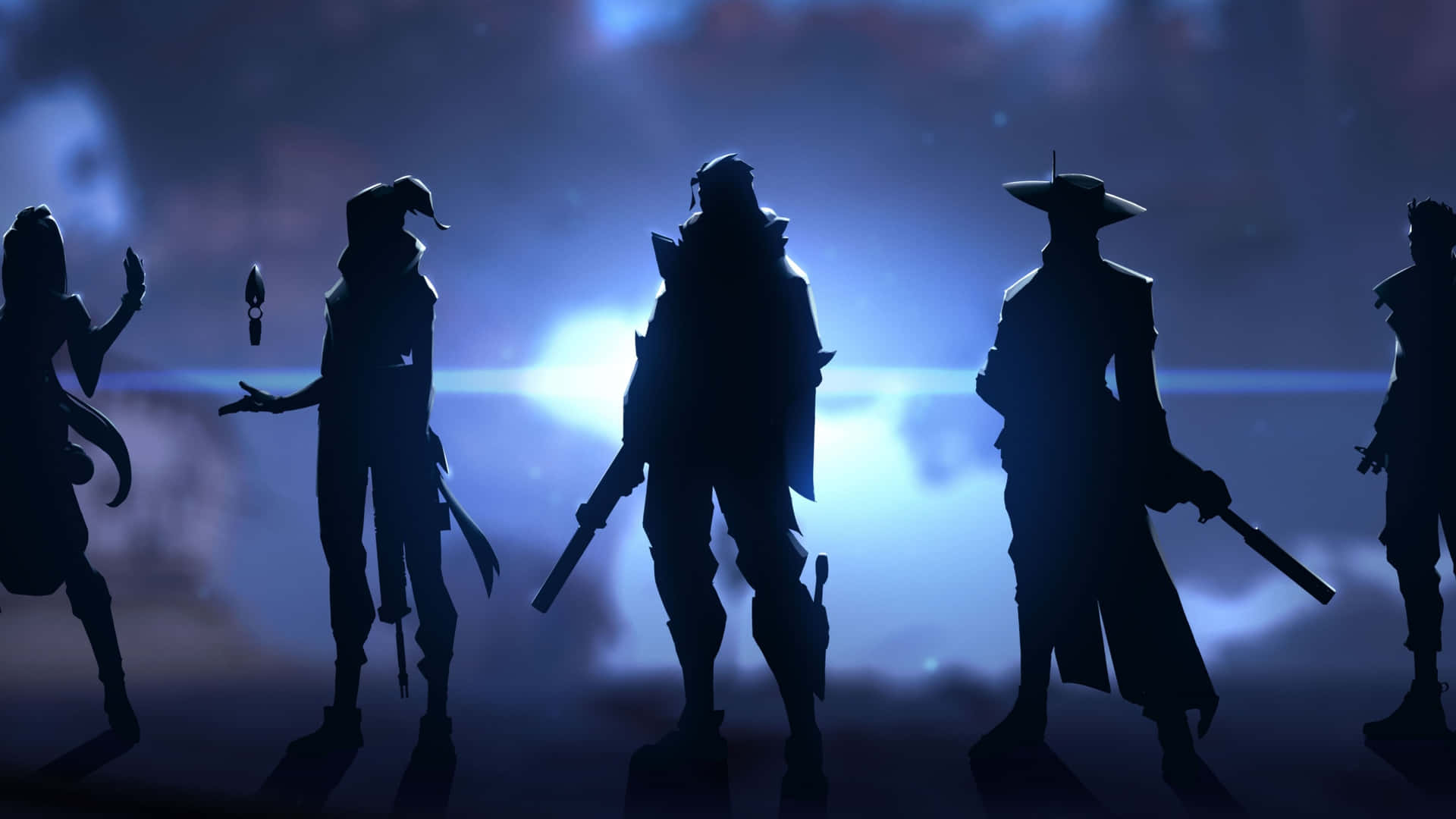 Silhouette Of Agents Valorant Desktop Background