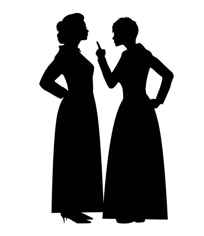 Silhouette Of Angry Women