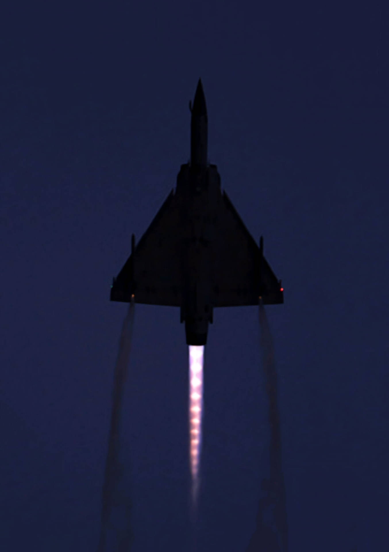 Silhouette Of Ascending Jet Iphone Background