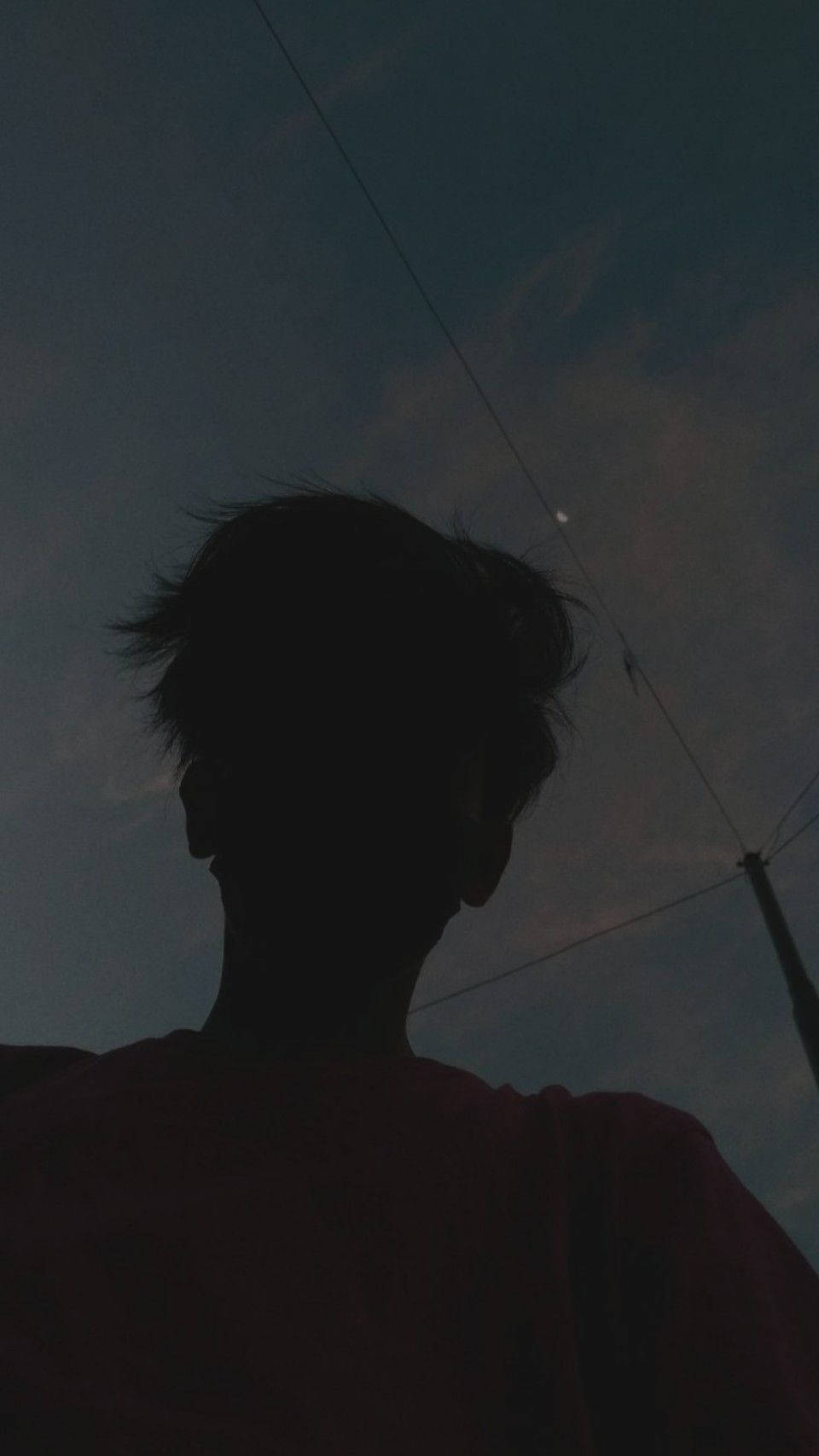 Silhouette Of Boy Pfp Aesthetic Background Background