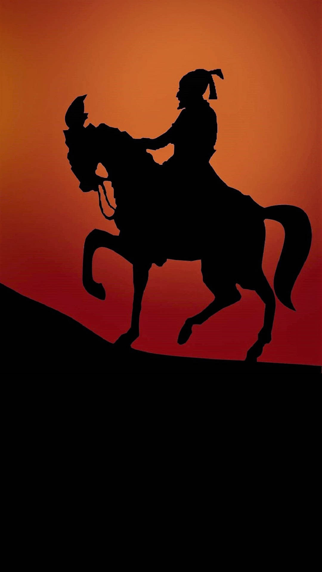 Silhouette Of Chhatrapati Shivaji Maharaj Background