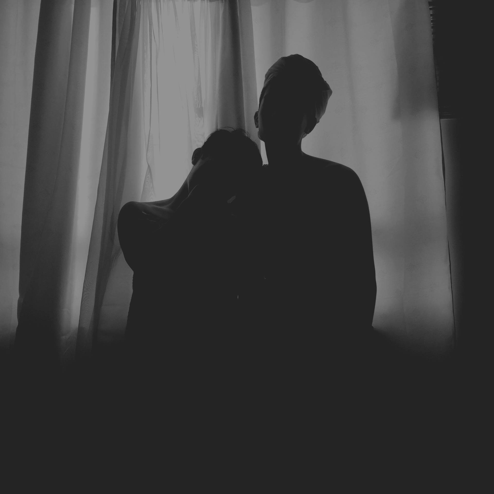 Silhouette Of Gay Couple Background