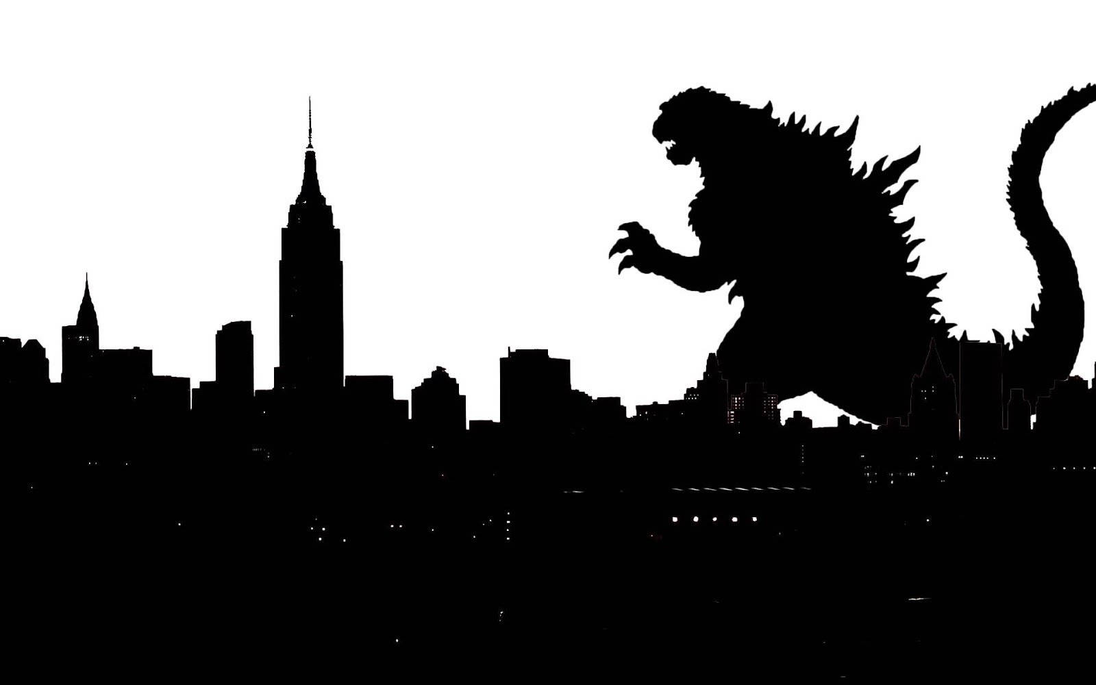 Silhouette Of Godzilla 4k Background
