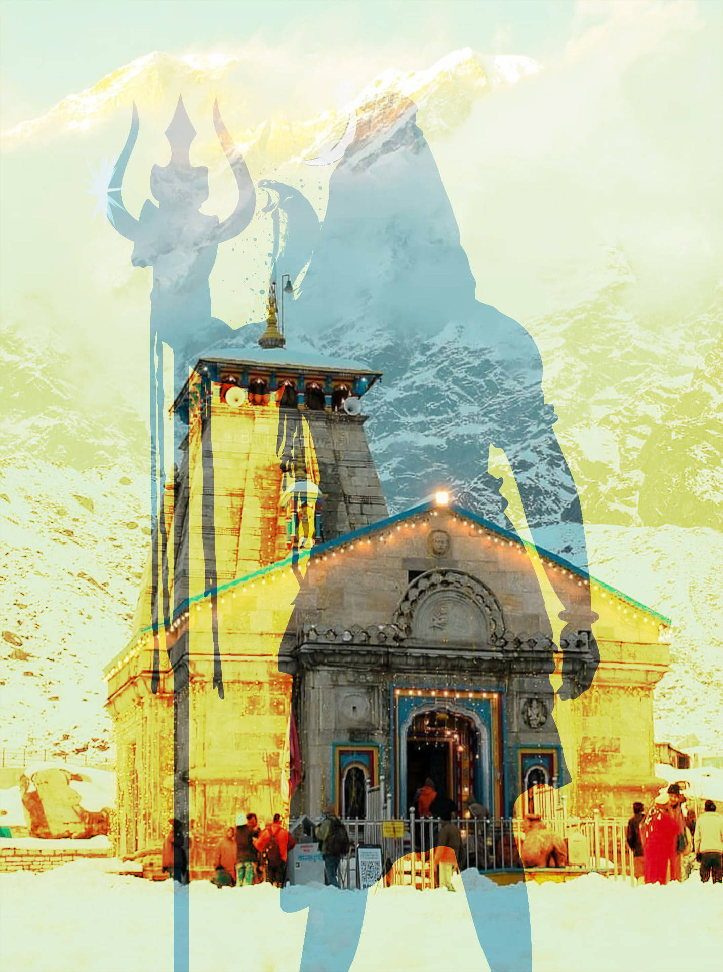 Silhouette Of Mahadev Rudra Avatar Background