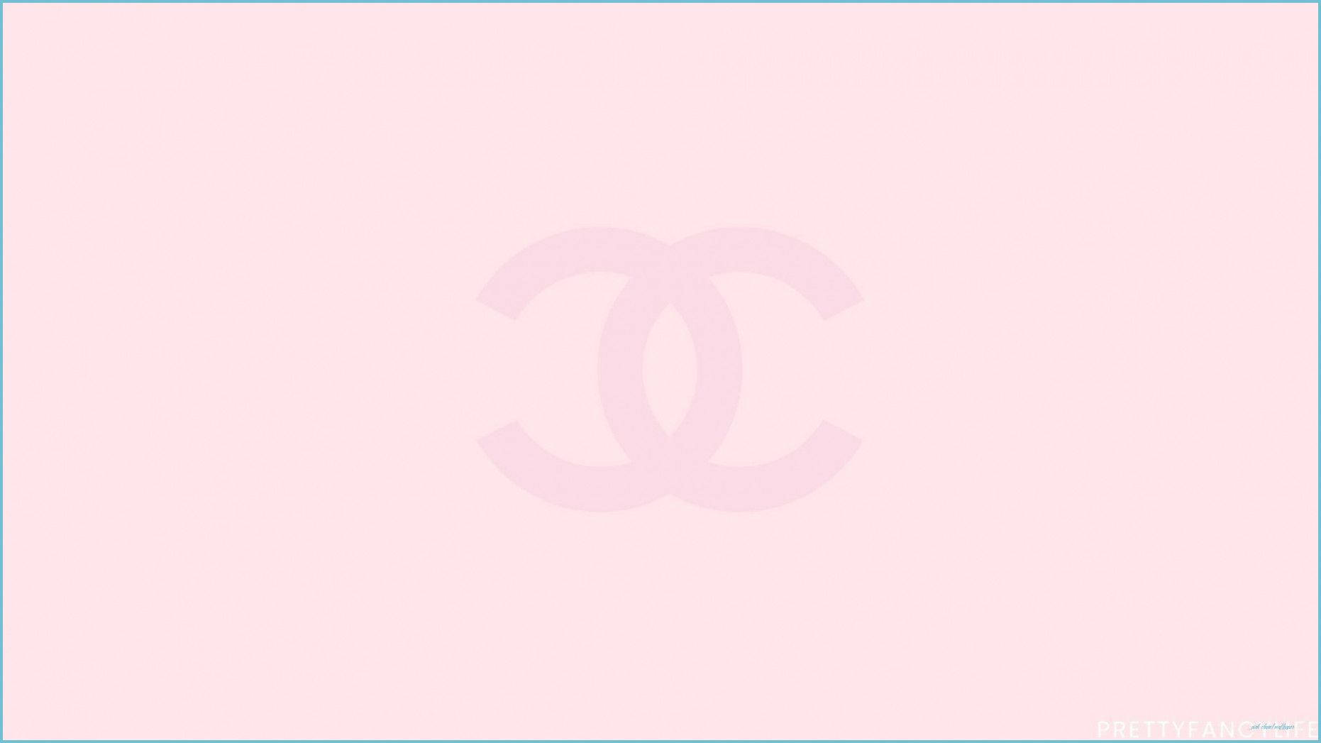 Silhouette Of Pink Chanel Logo Background