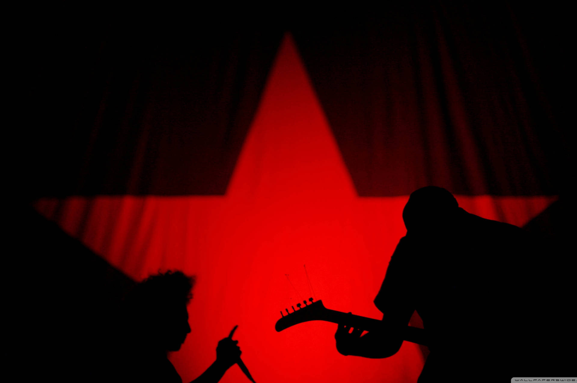 Silhouette On Red Starlight