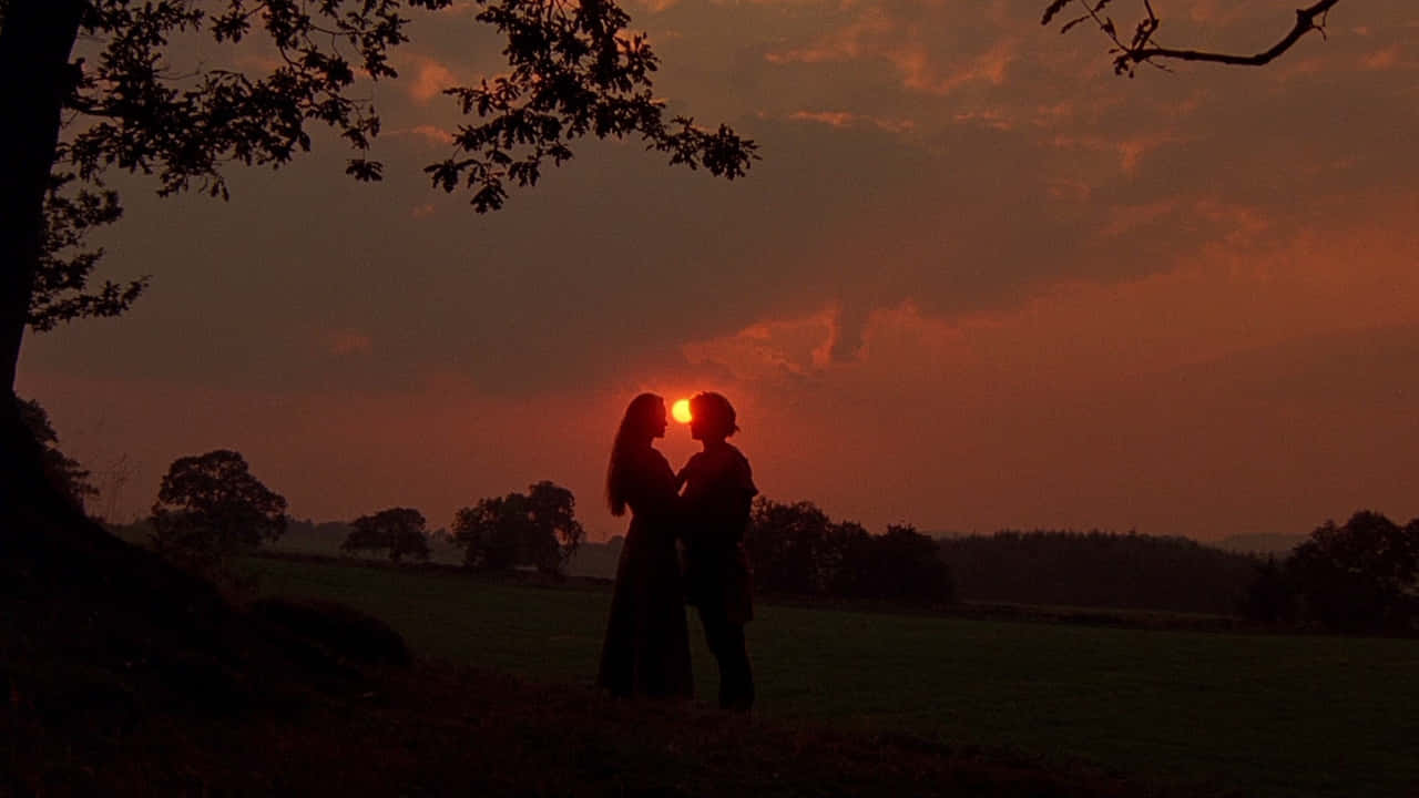 Silhouette Sunset Embrace The Princess Bride Background