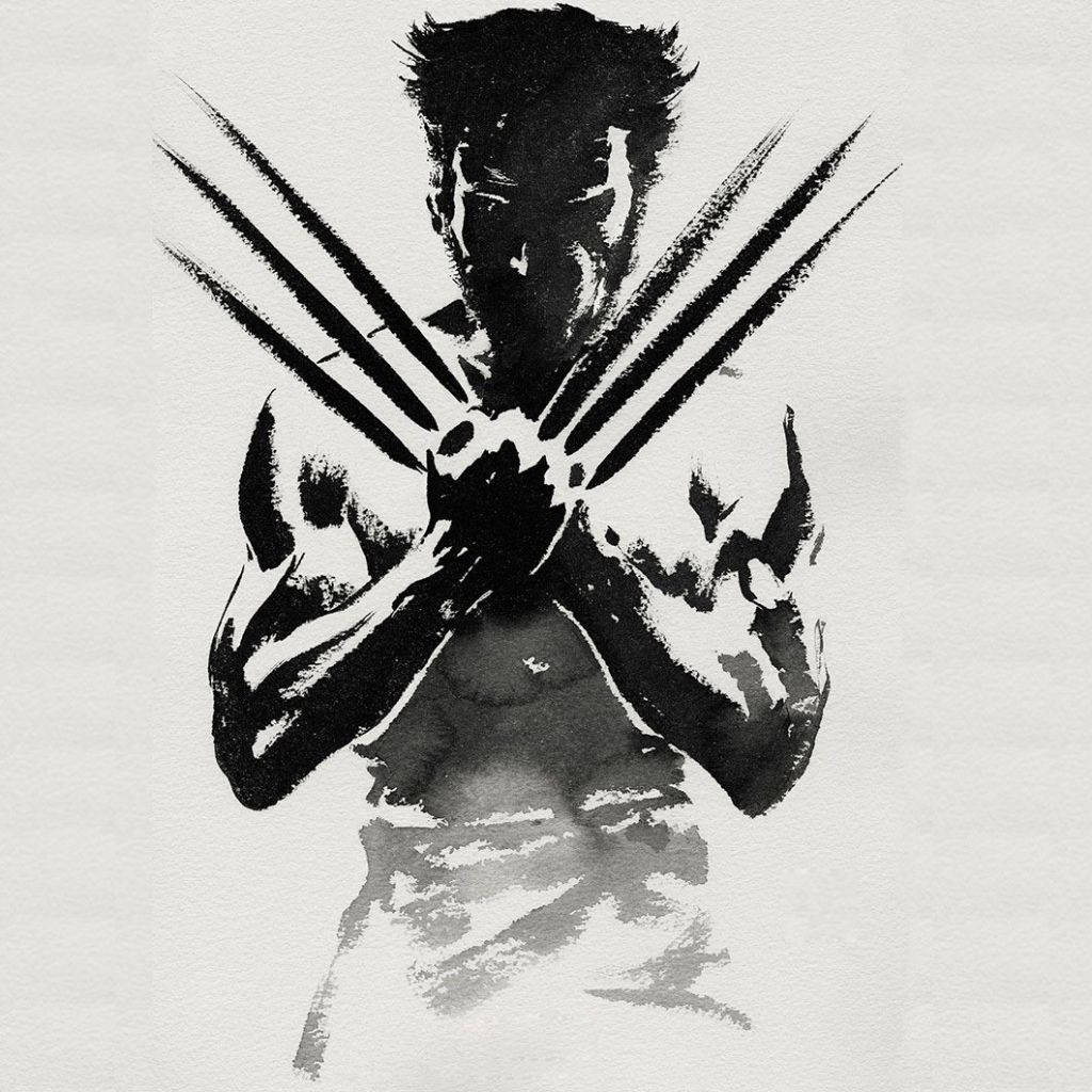 Silhouette Wolverine Artwork Background