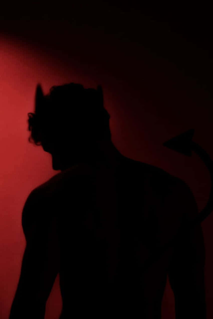 Silhouetteof Demon Figure Background