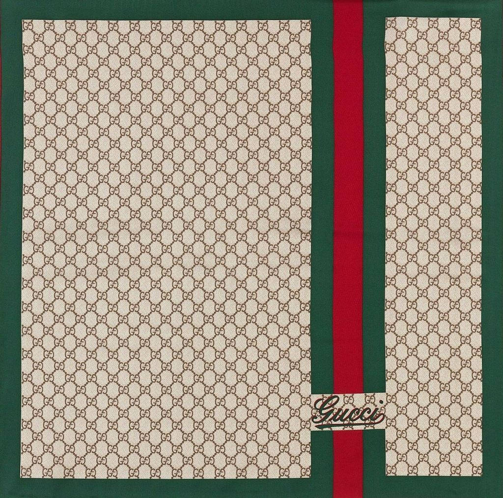 Silk Scarf Gucci Pattern Background