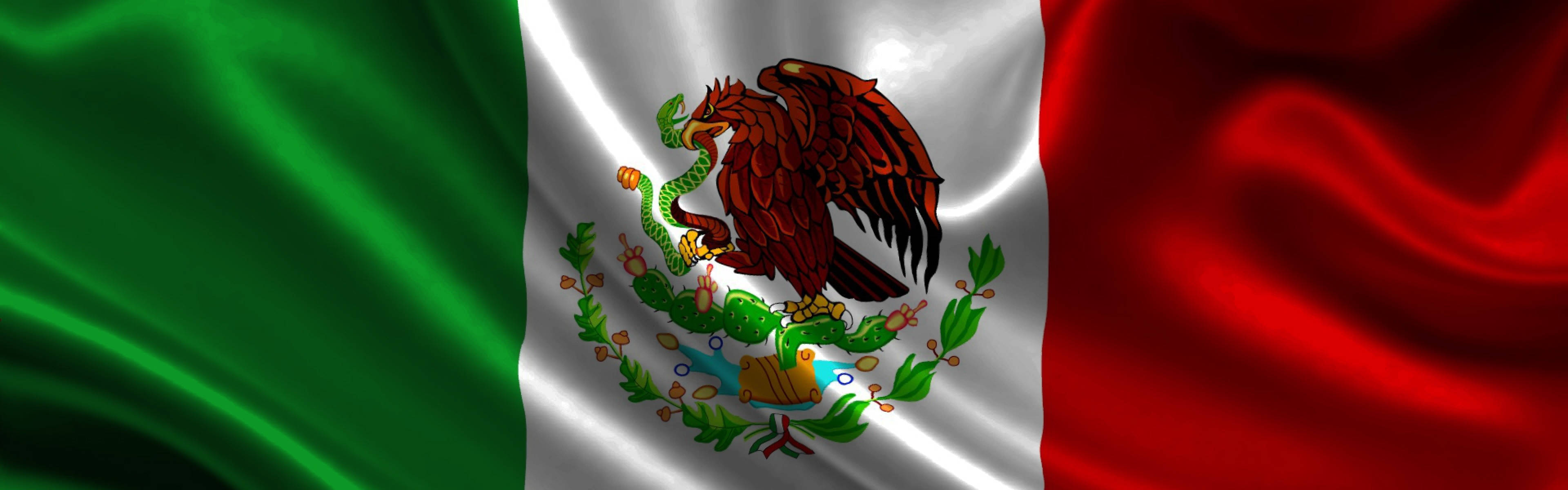Silky Flag Of Mexico Background