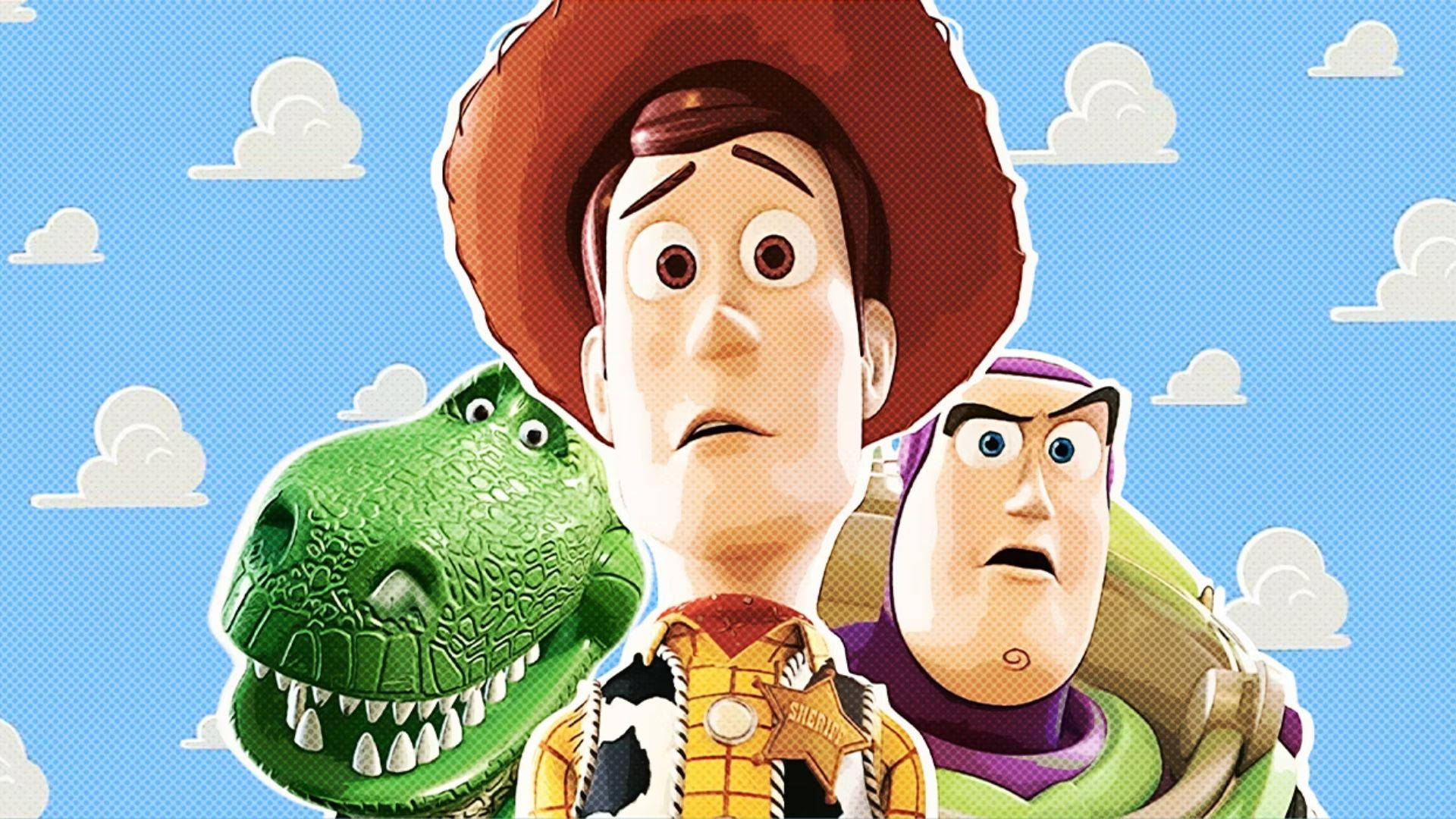 Silly Toy Story Rex Background