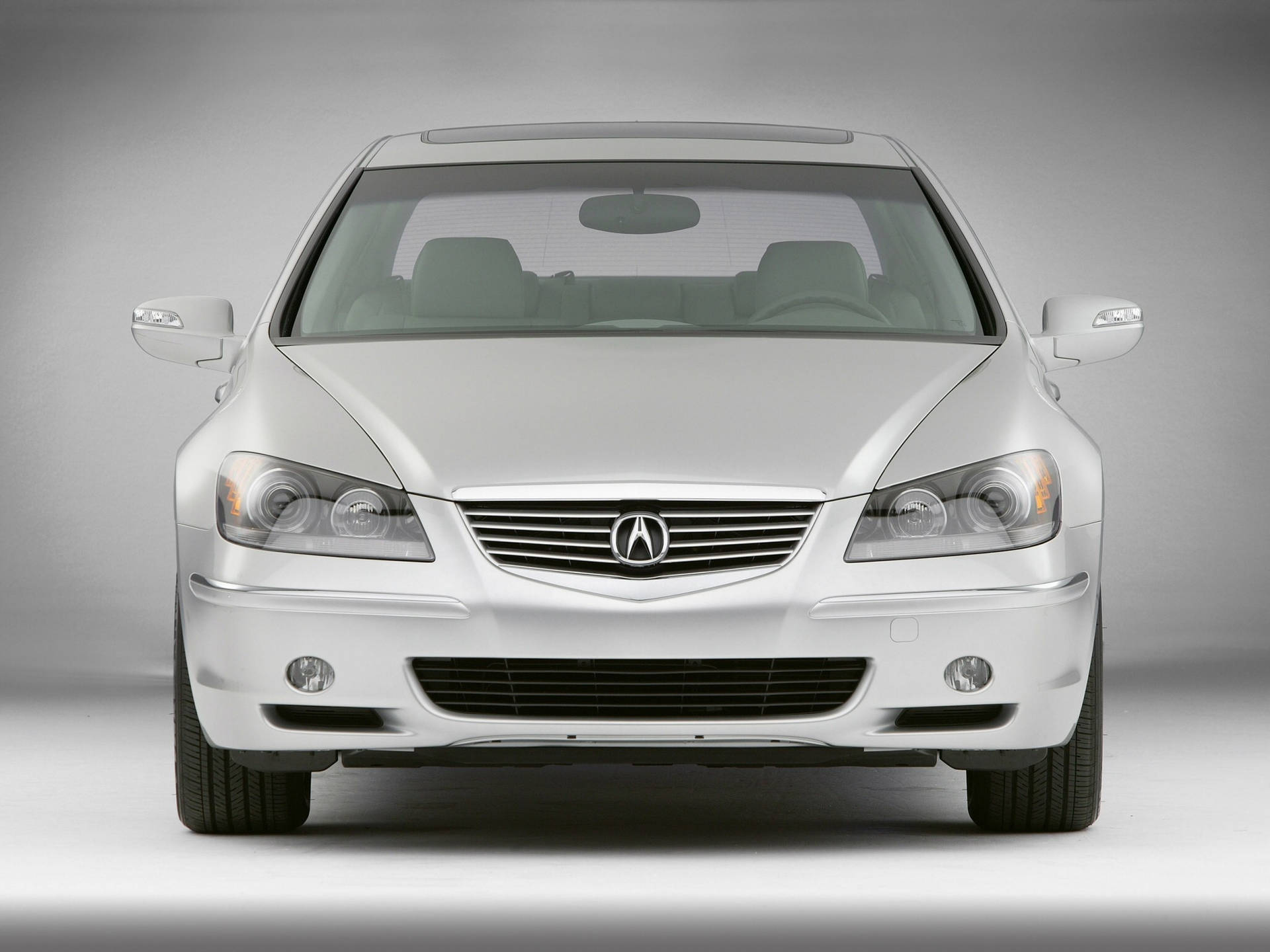 Silver Acura Rl Front Background
