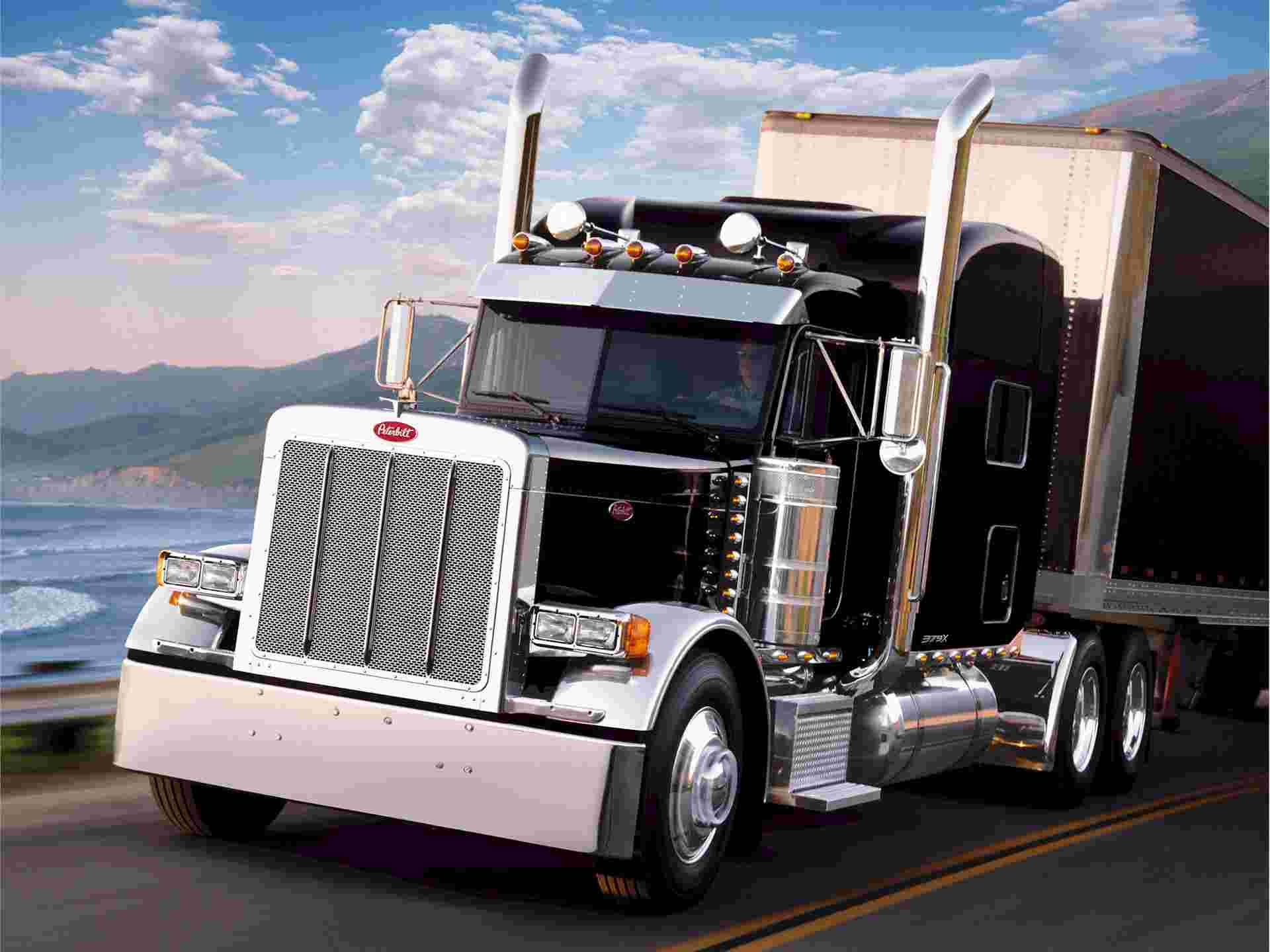 Silver And Gold Peterbilt Background