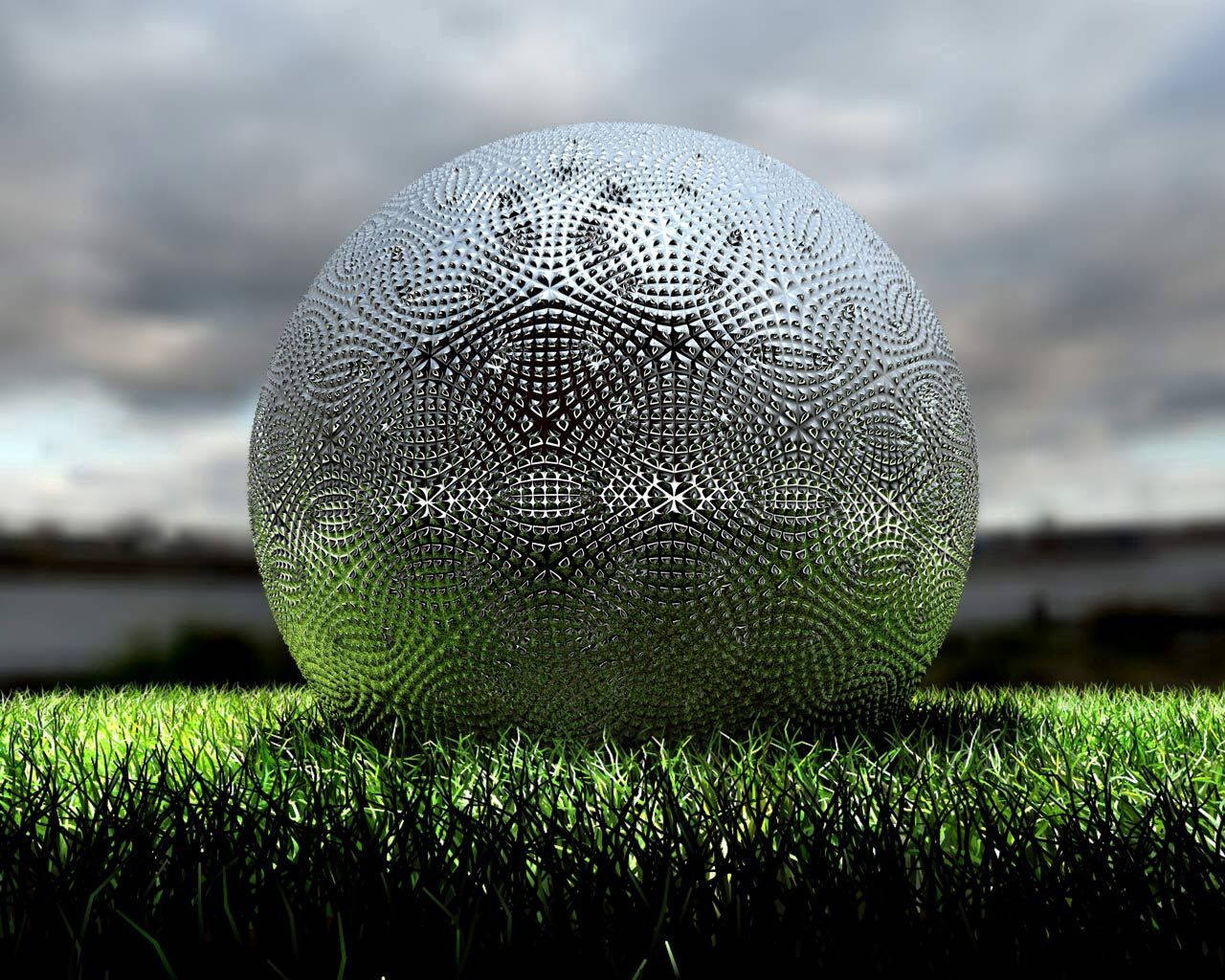 Silver Ball Grass Macro Background