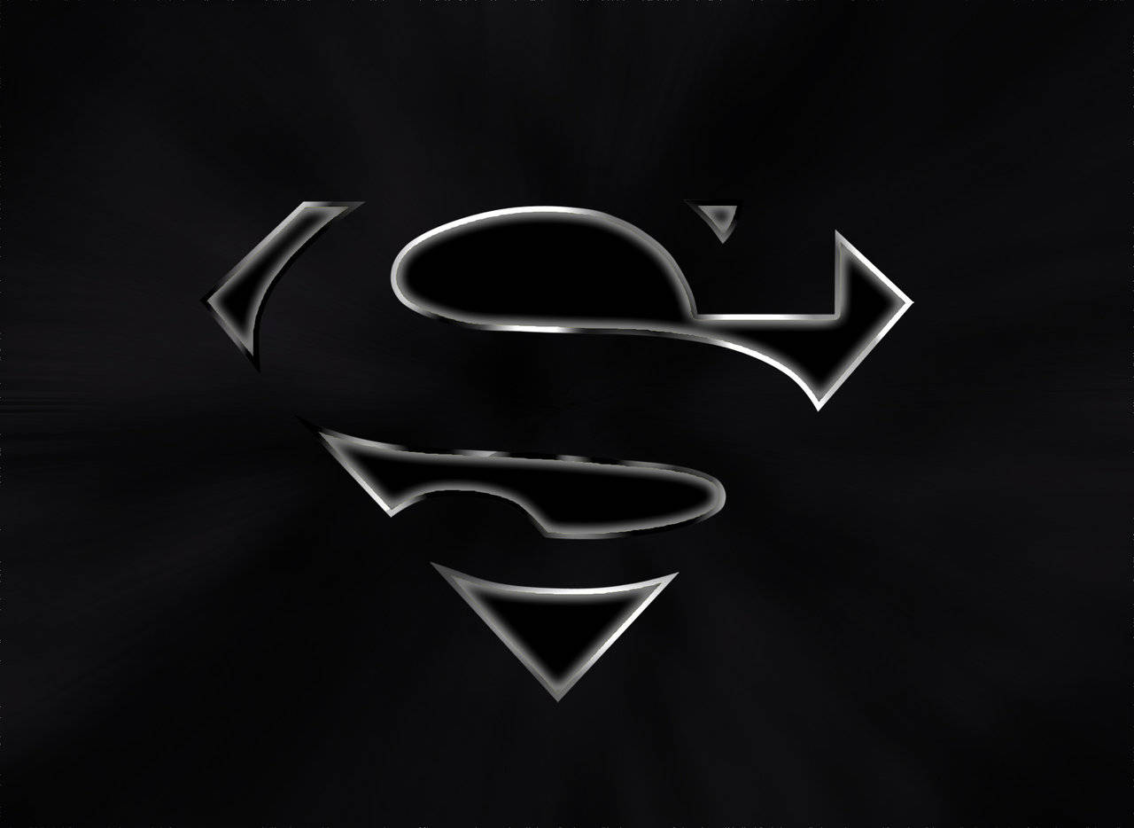 Silver Black Minimalist Superman Symbol Iphone Background