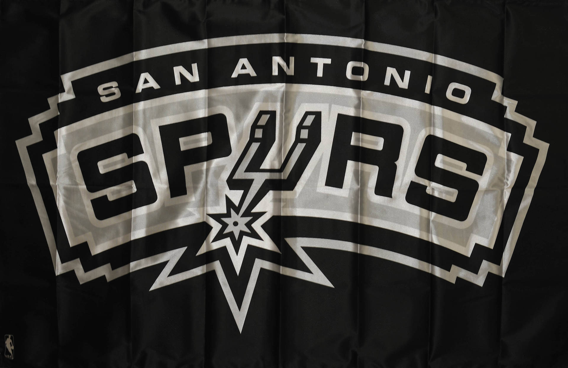 Silver Black San Antonio Spurs Logo Background
