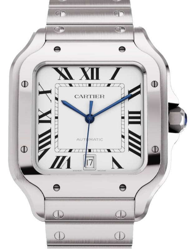 Silver Cartier Watch Background