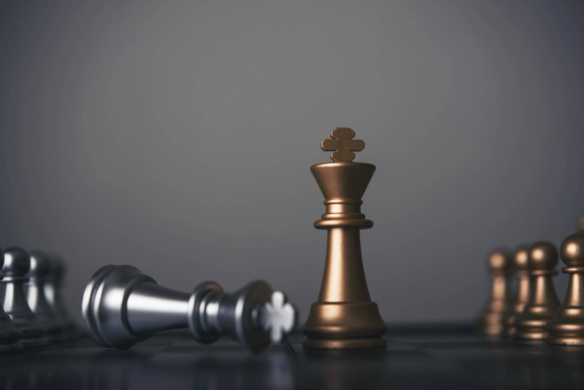 Silver Chess King Background
